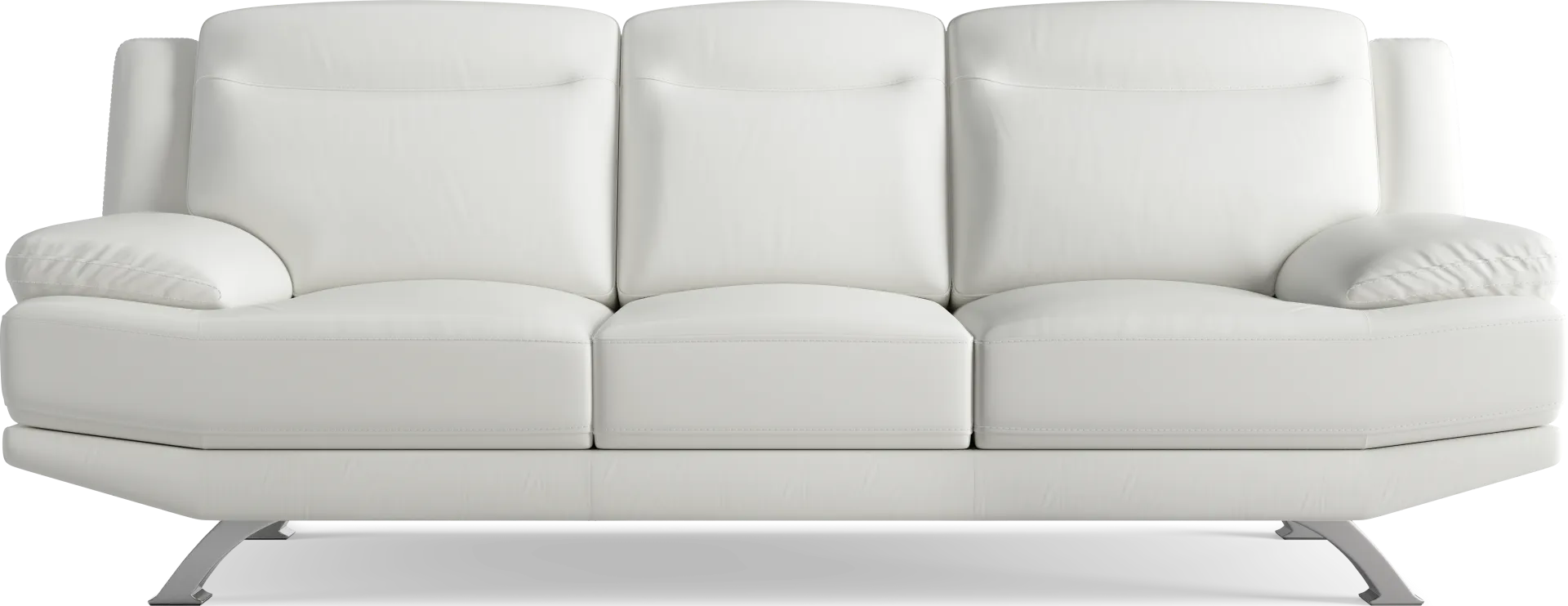 Zamora White Leather Sofa - Image 1