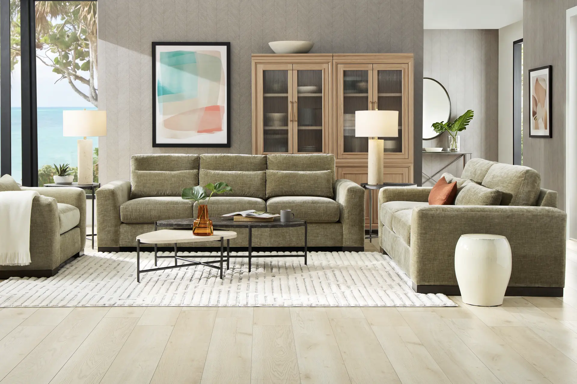 Salinas Pine 8 Pc Living Room