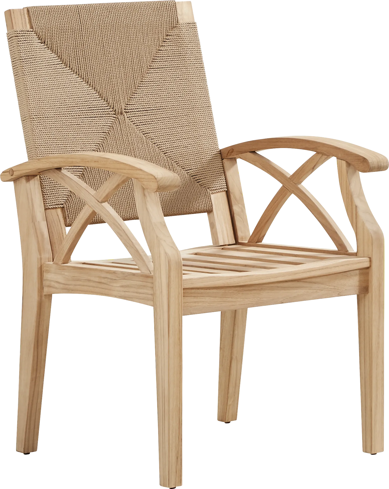 Pleasant Bay Woven Teak 7 Pc Rectangle Extension Outdoor Dining Set - Thumbnail - Image 4