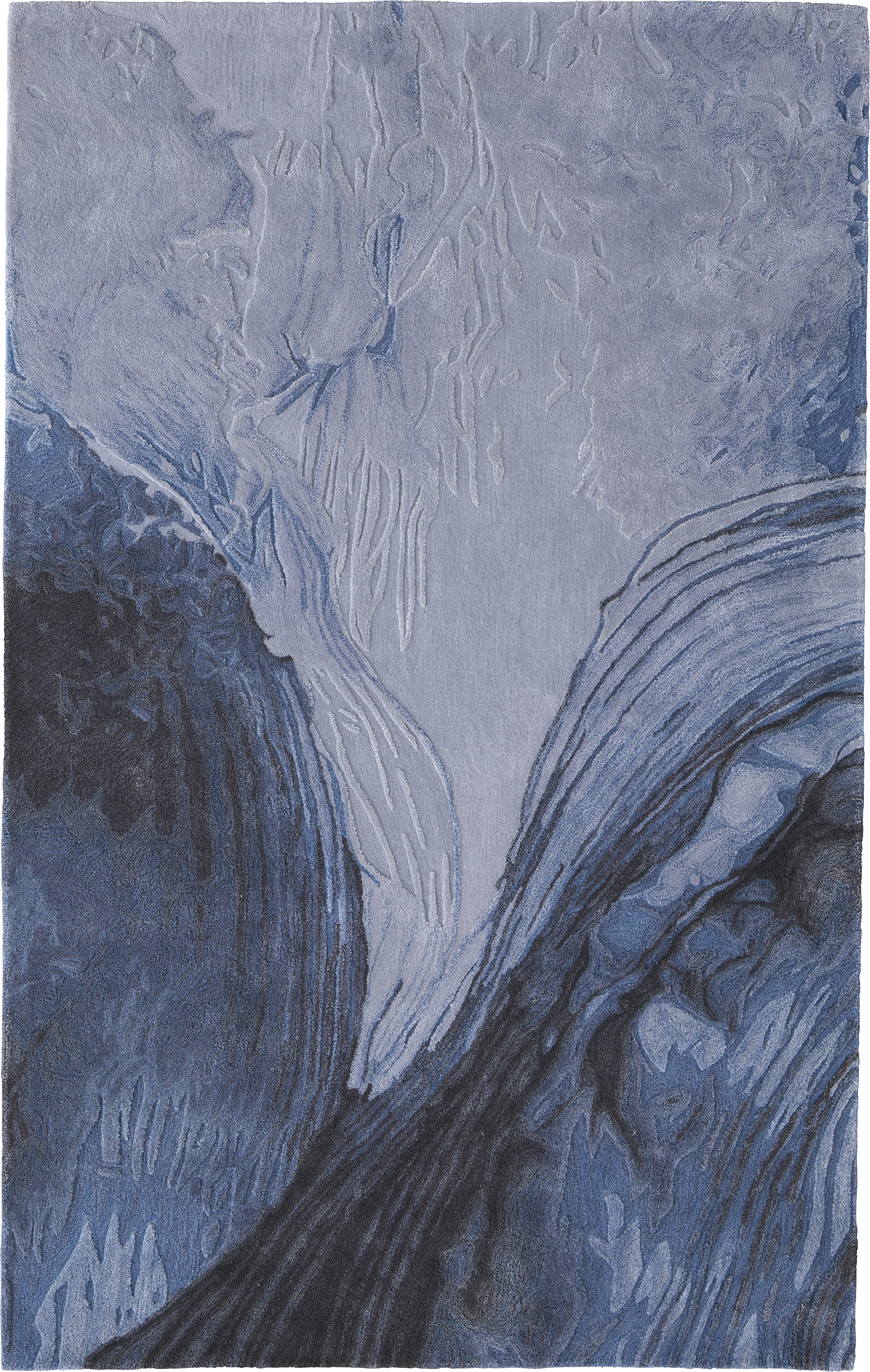 Kabil Blue/Black 4' x 6' Rug - Image 1