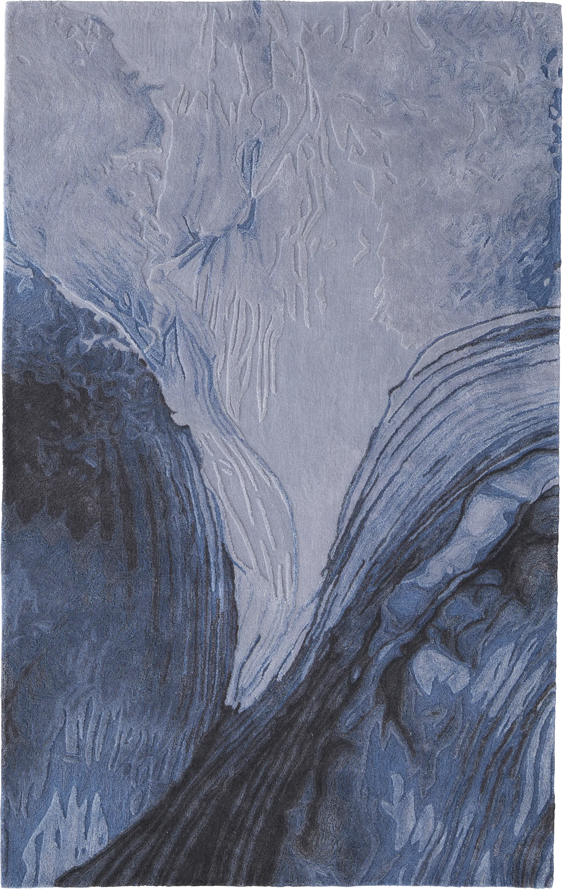 Kabil Blue/Black 4' x 6' Rug - Image 1