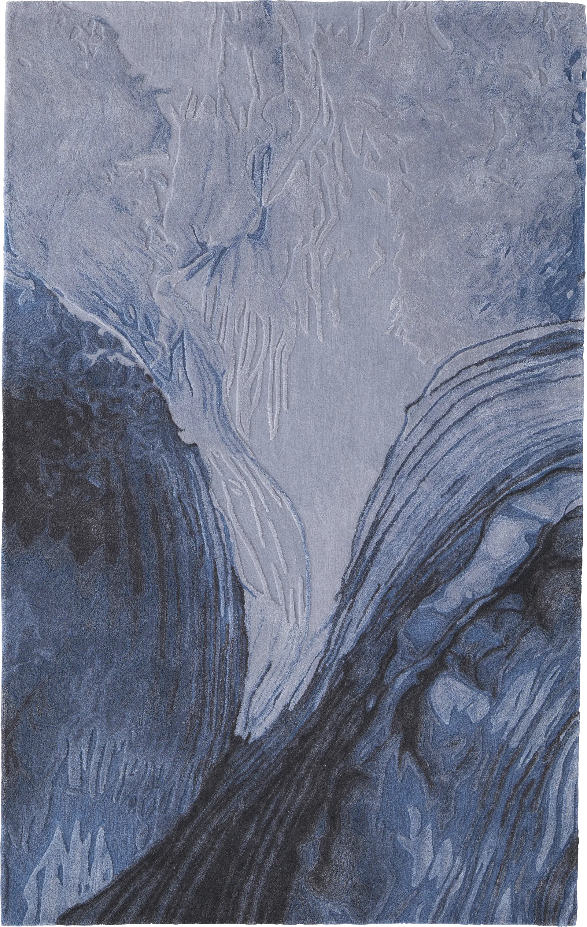 Kabil Blue/Black 4' x 6' Rug