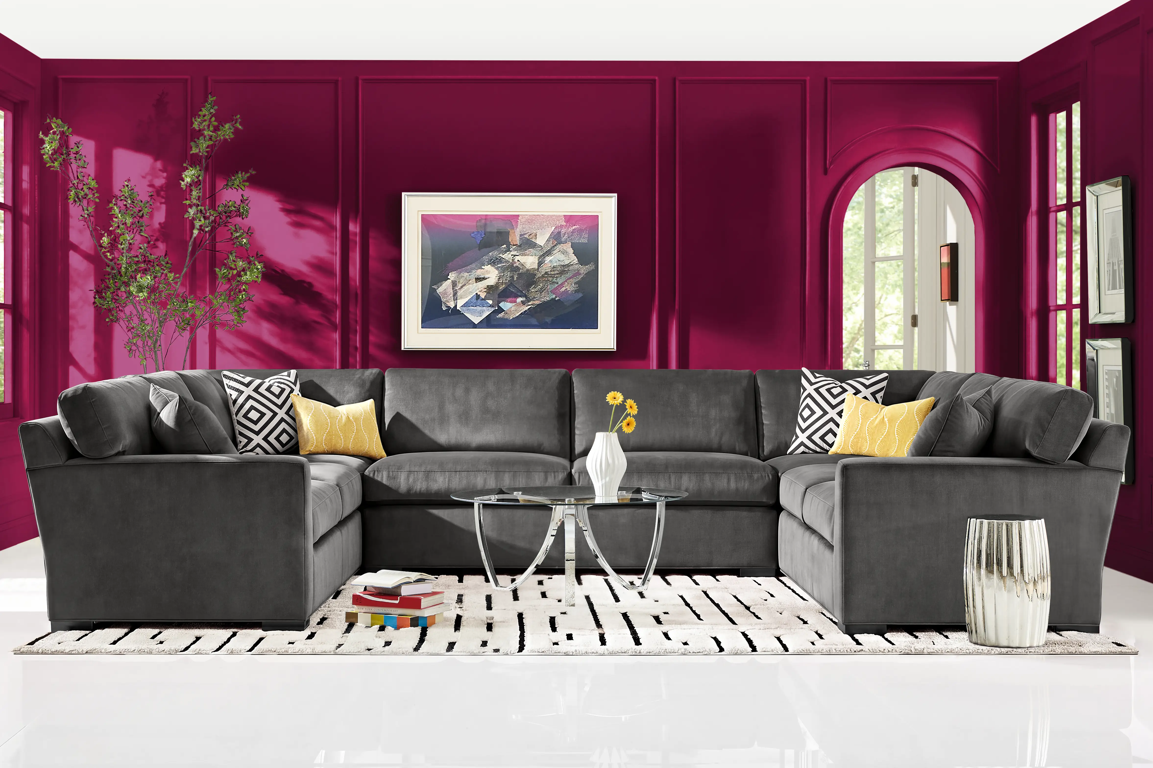 Harmonie Gunmetal 3 Pc Sectional - Thumbnail - Image 2