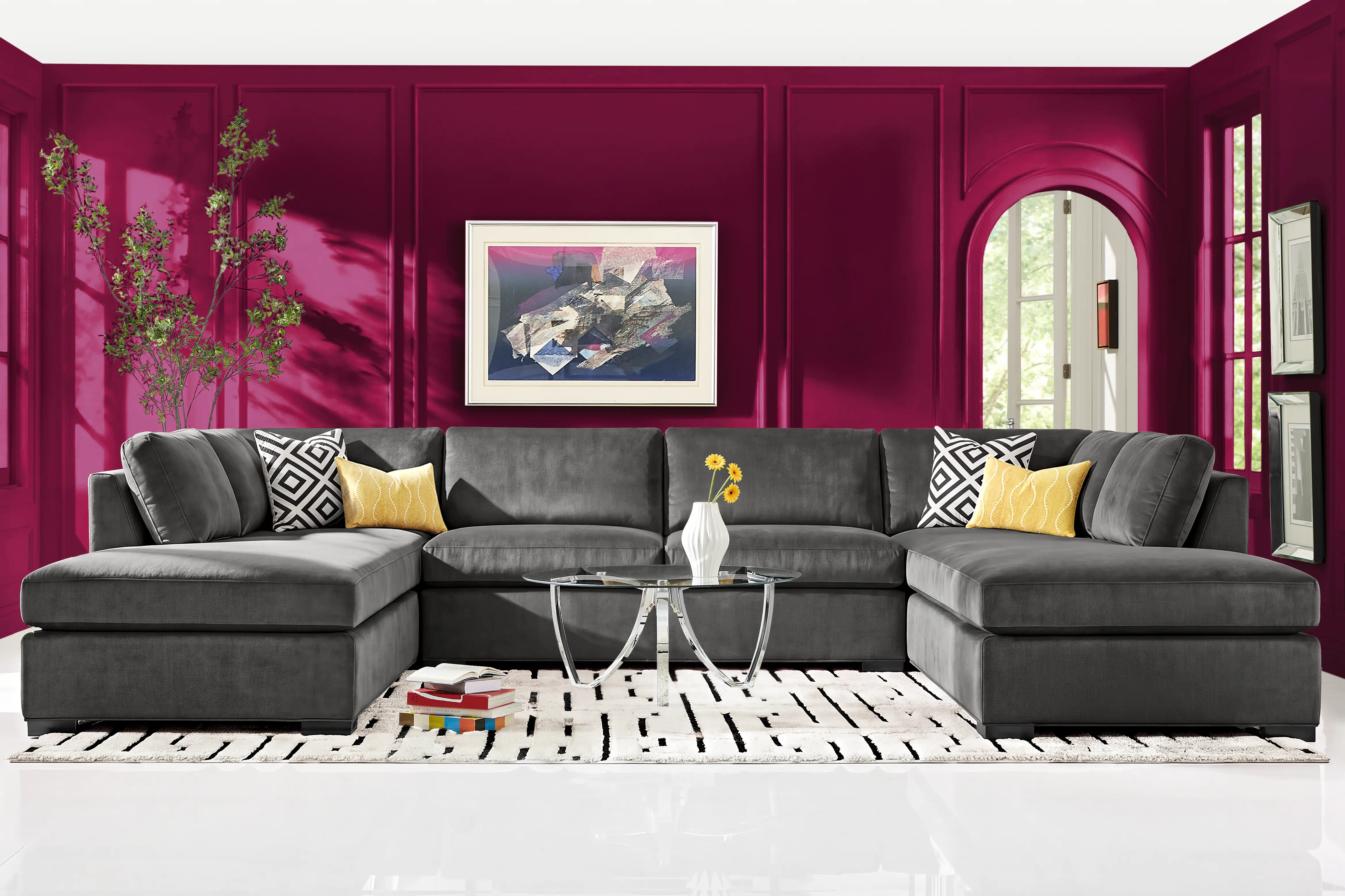 Harmonie Gunmetal 3 Pc Sleeper Sectional - Thumbnail - Image 2