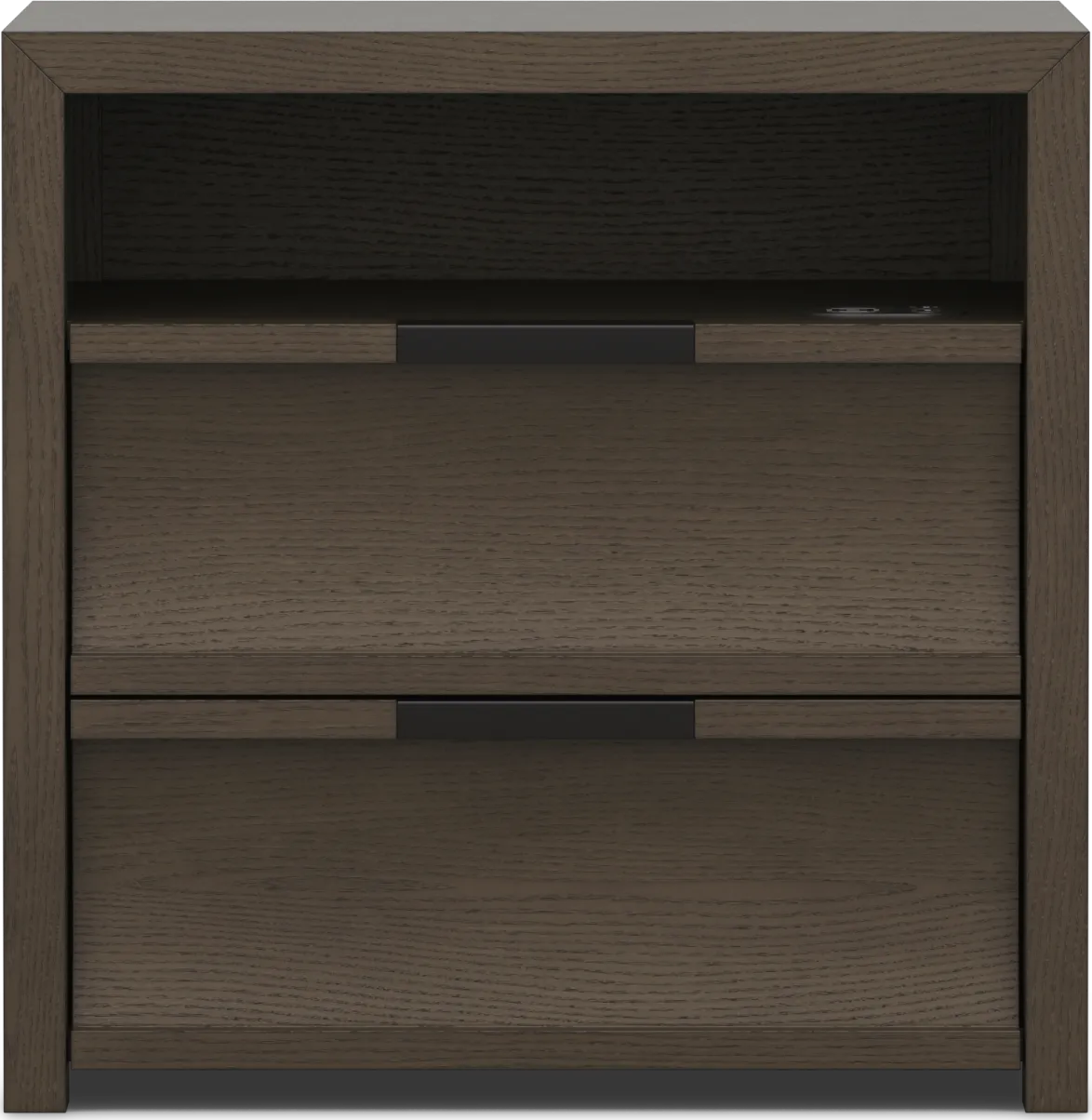 Kids Sierra Summit Brown Oak Nightstand - Thumbnail - Image 1