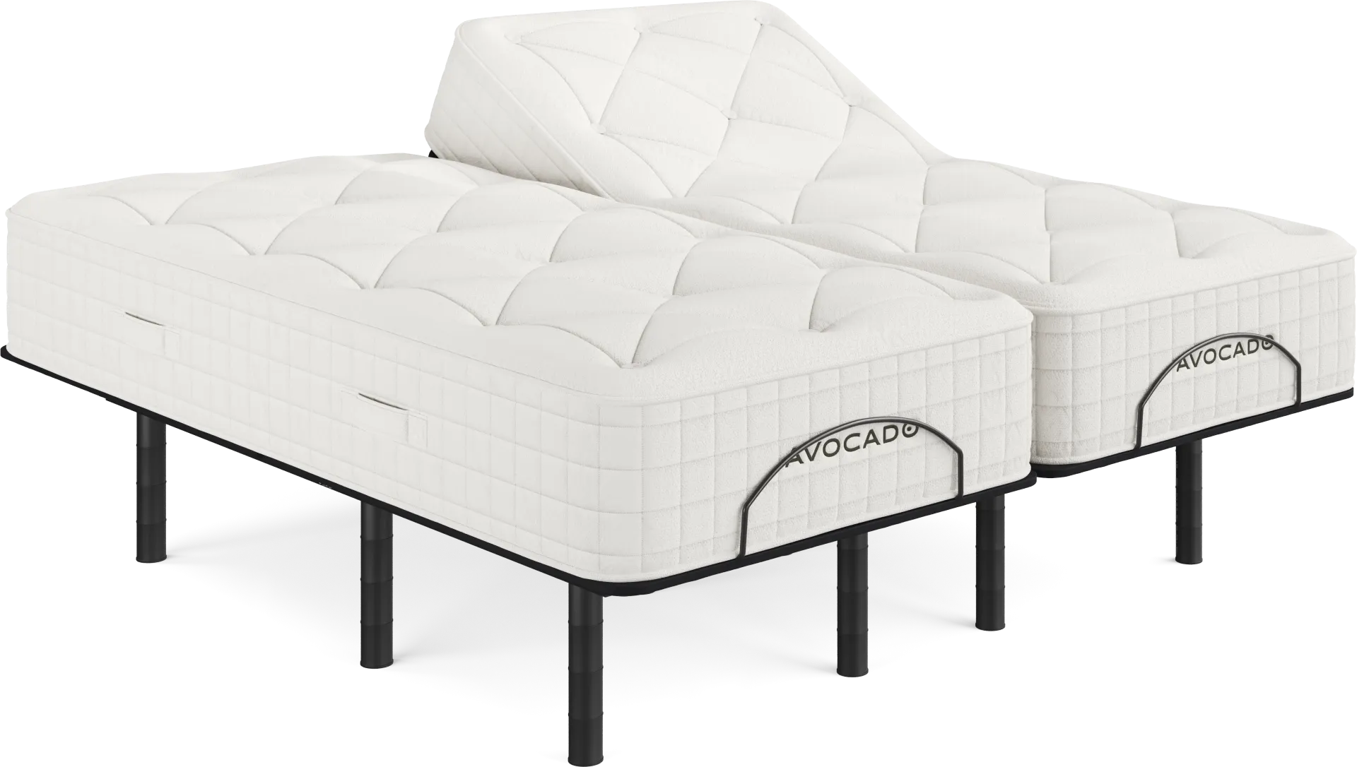 Avocado Luxury Organic Tight Top Split King Mattress with Head Up Only Base - Image 1
