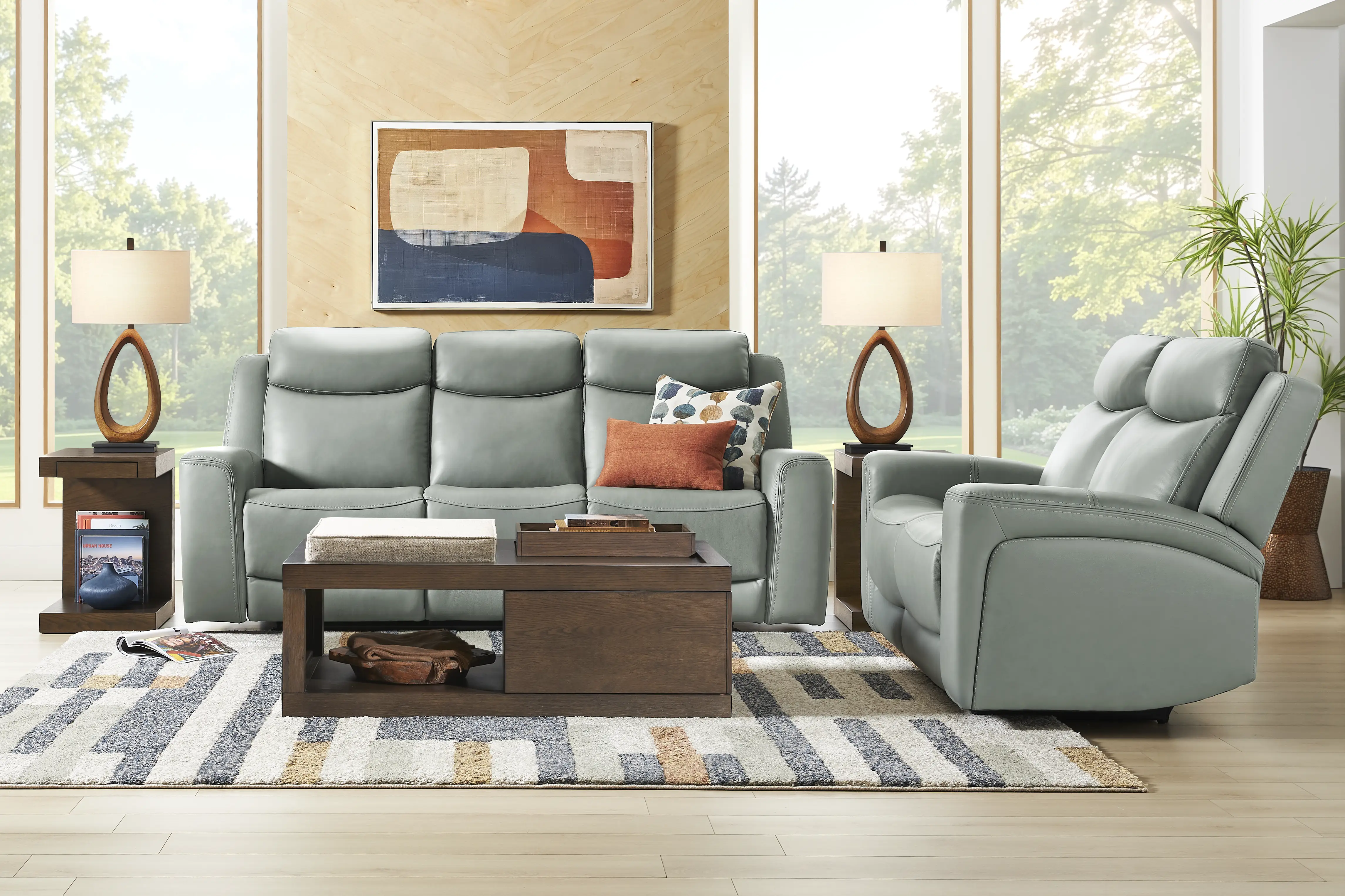 Davidson Artic Leather Loveseat - Thumbnail - Image 2