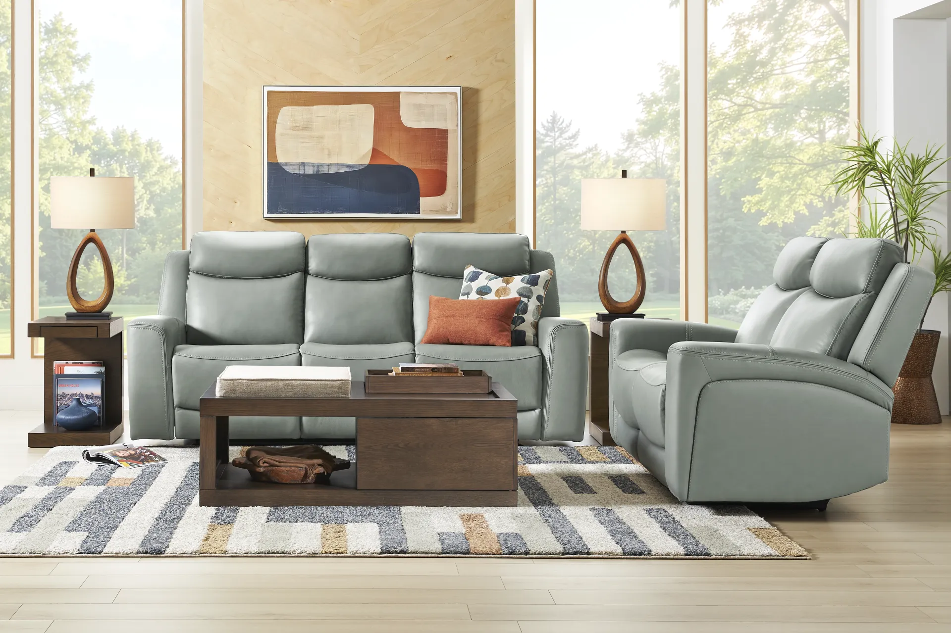 Davidson Artic Leather Loveseat - Image 2