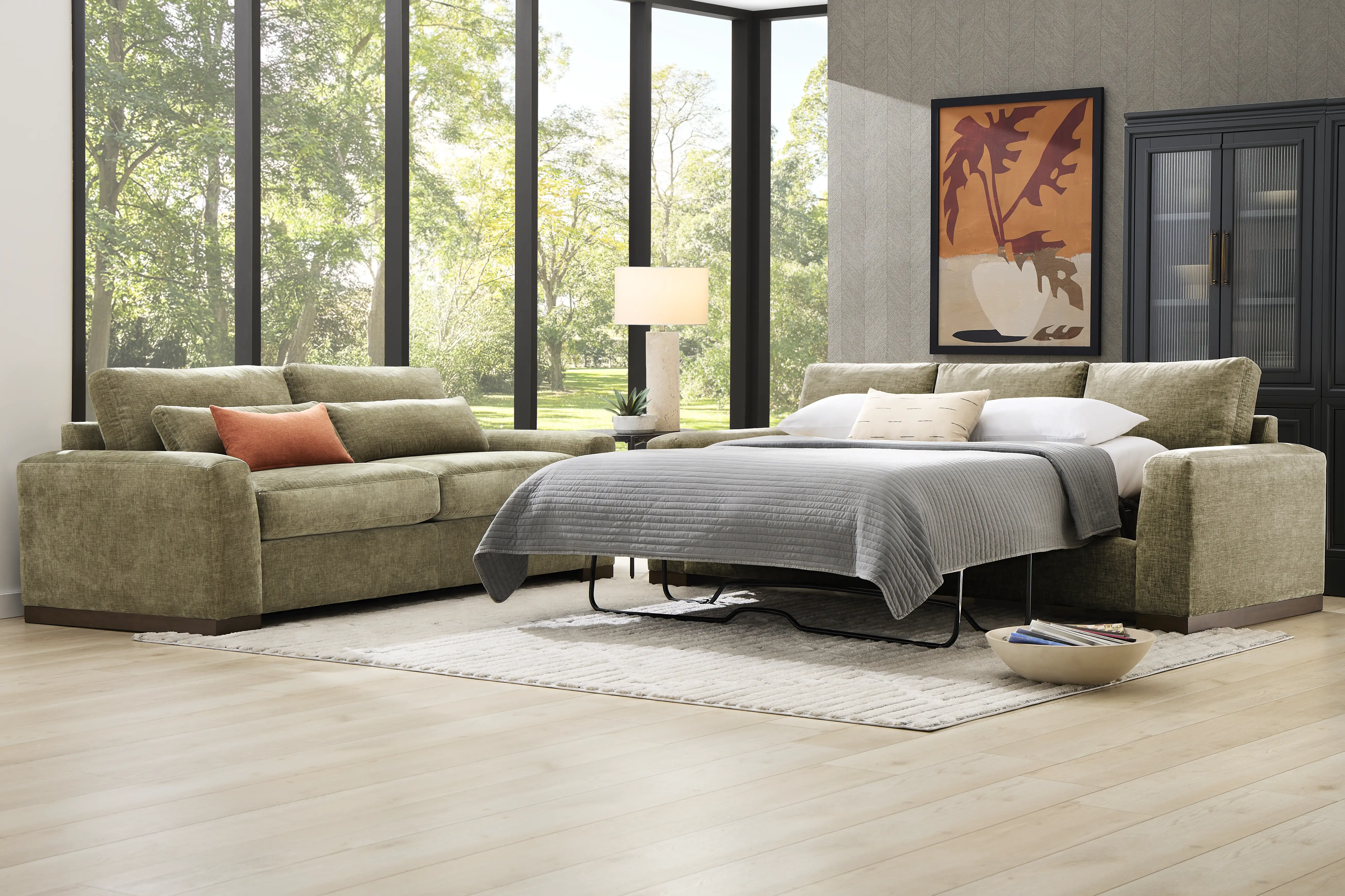 Salinas Pine Apartment Sleeper Sofa - Image 2