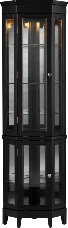 Draydell Black Curio Cabinet