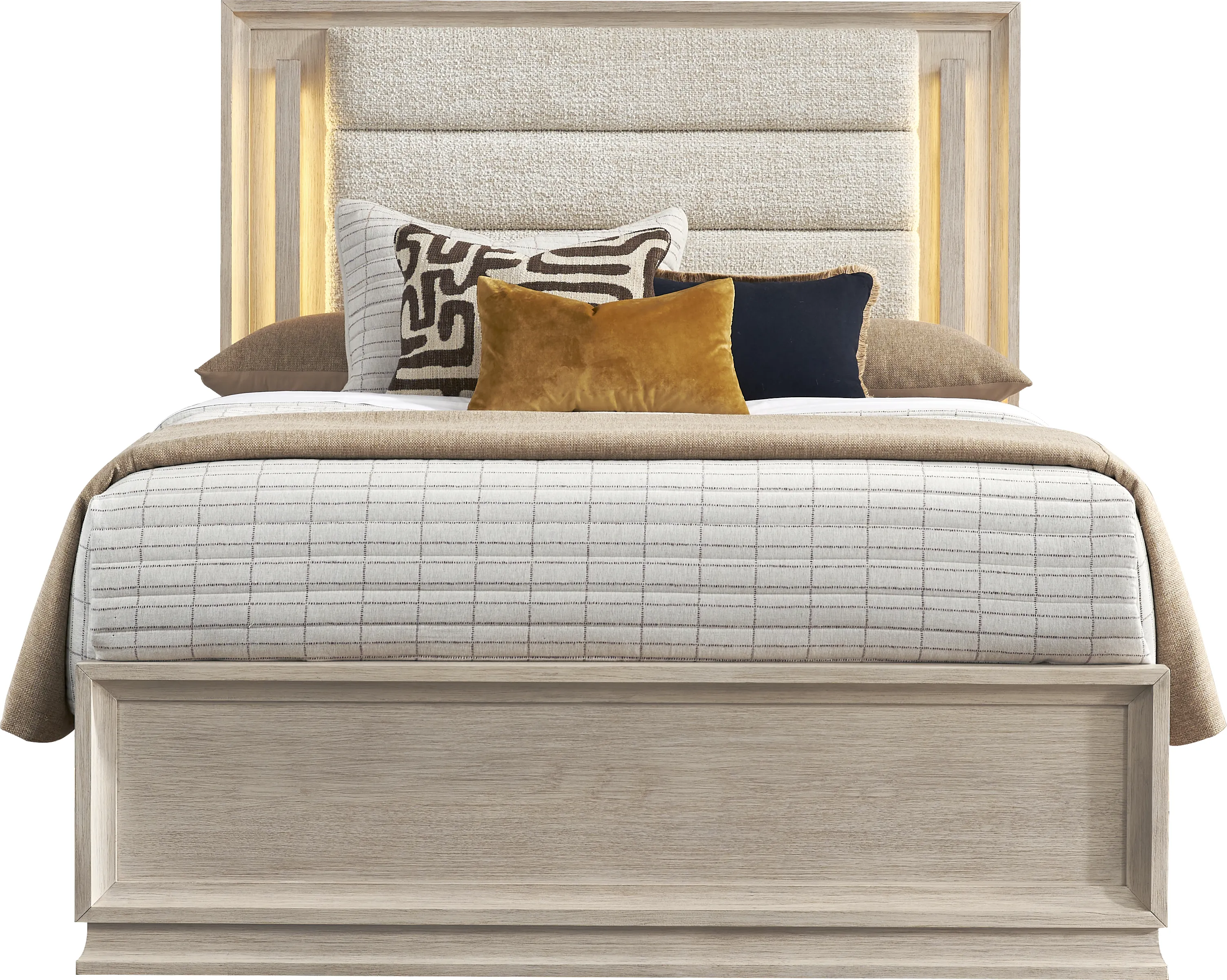 Maguire White 5 Pc Queen Upholstered Bedroom - Image 2