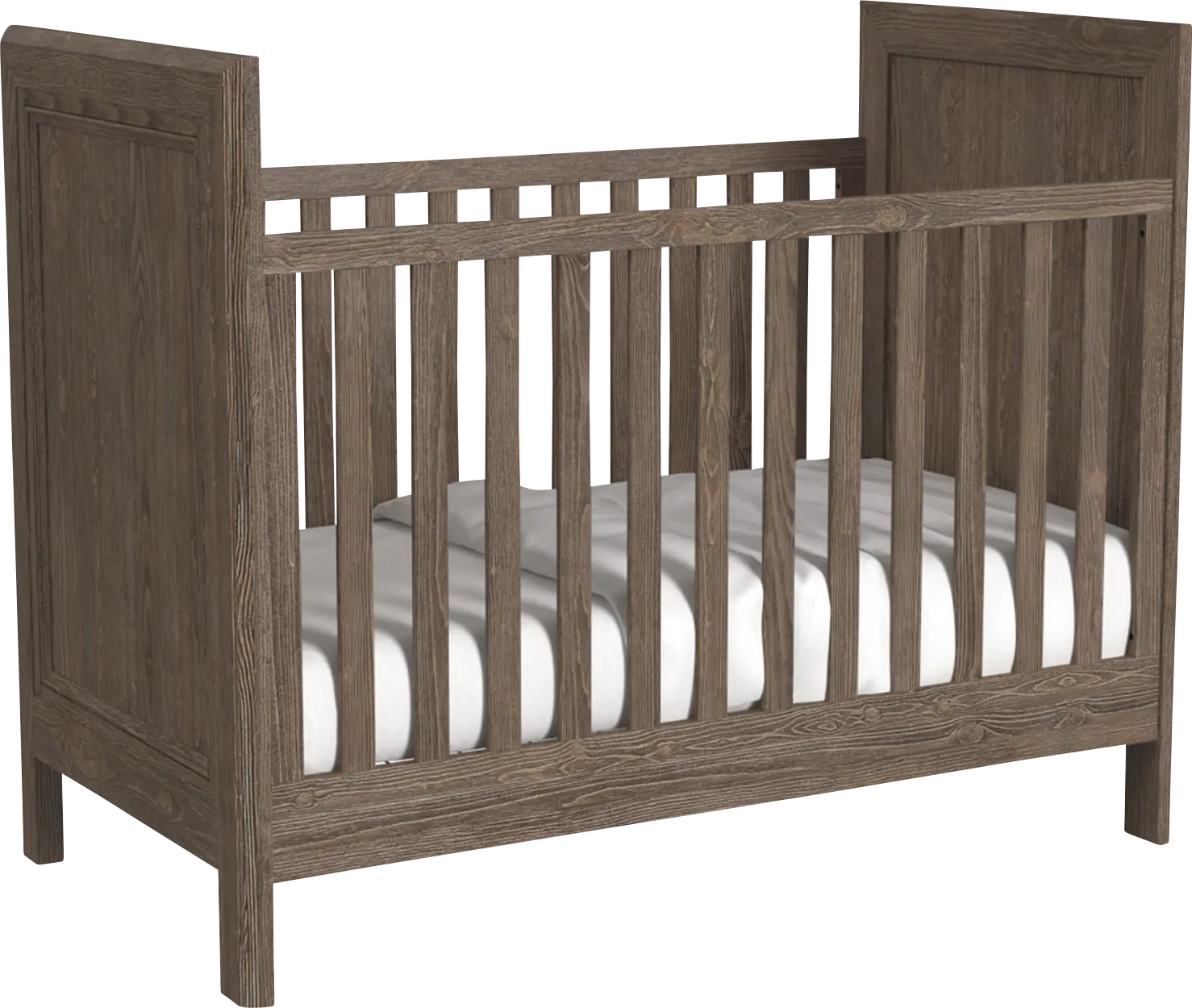 Kids Hahese Brown Convertible Crib - Thumbnail - Image 1