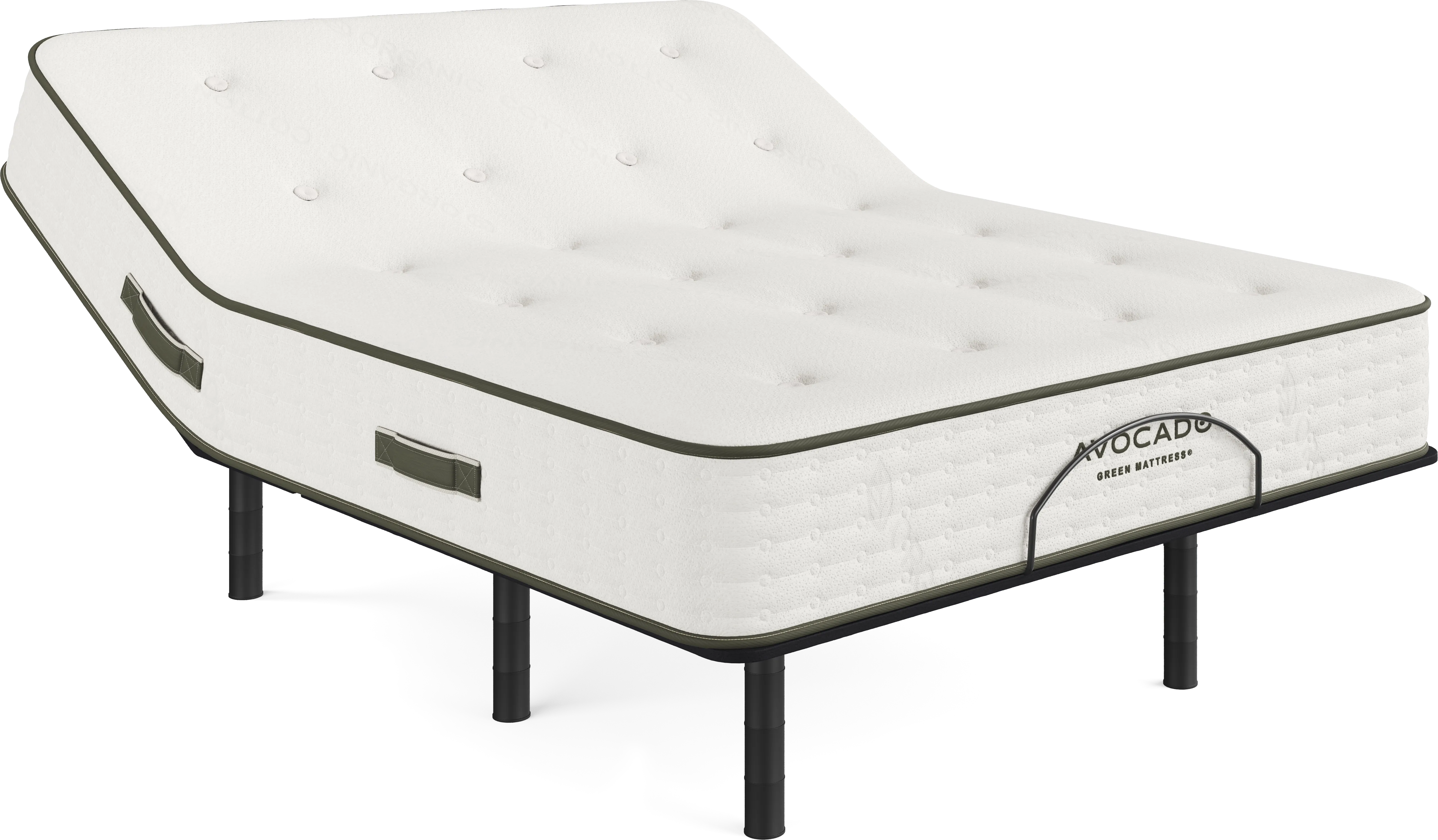 Avocado Green Tight Top King Mattress with Head Up Only Base - Thumbnail - Image 1