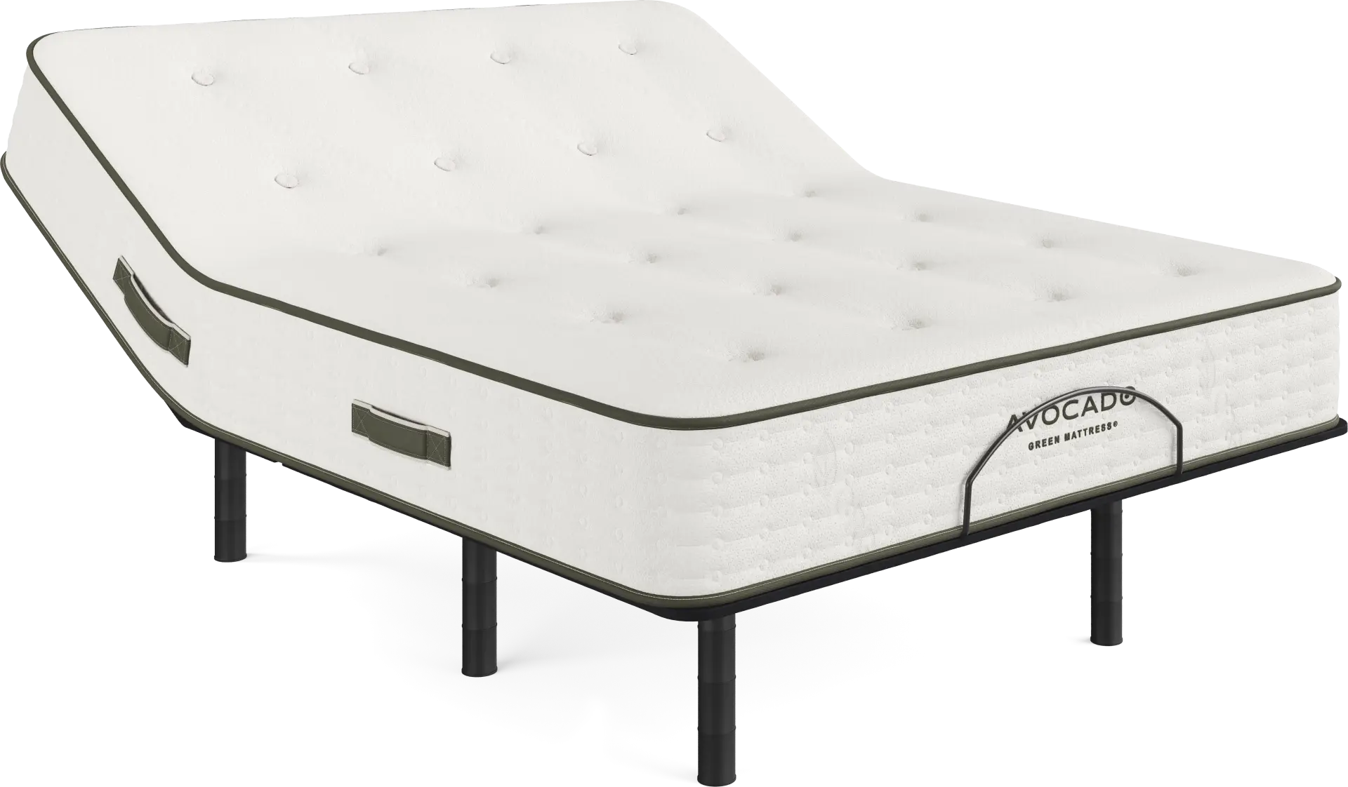 Avocado Green Tight Top King Mattress with Head Up Only Base