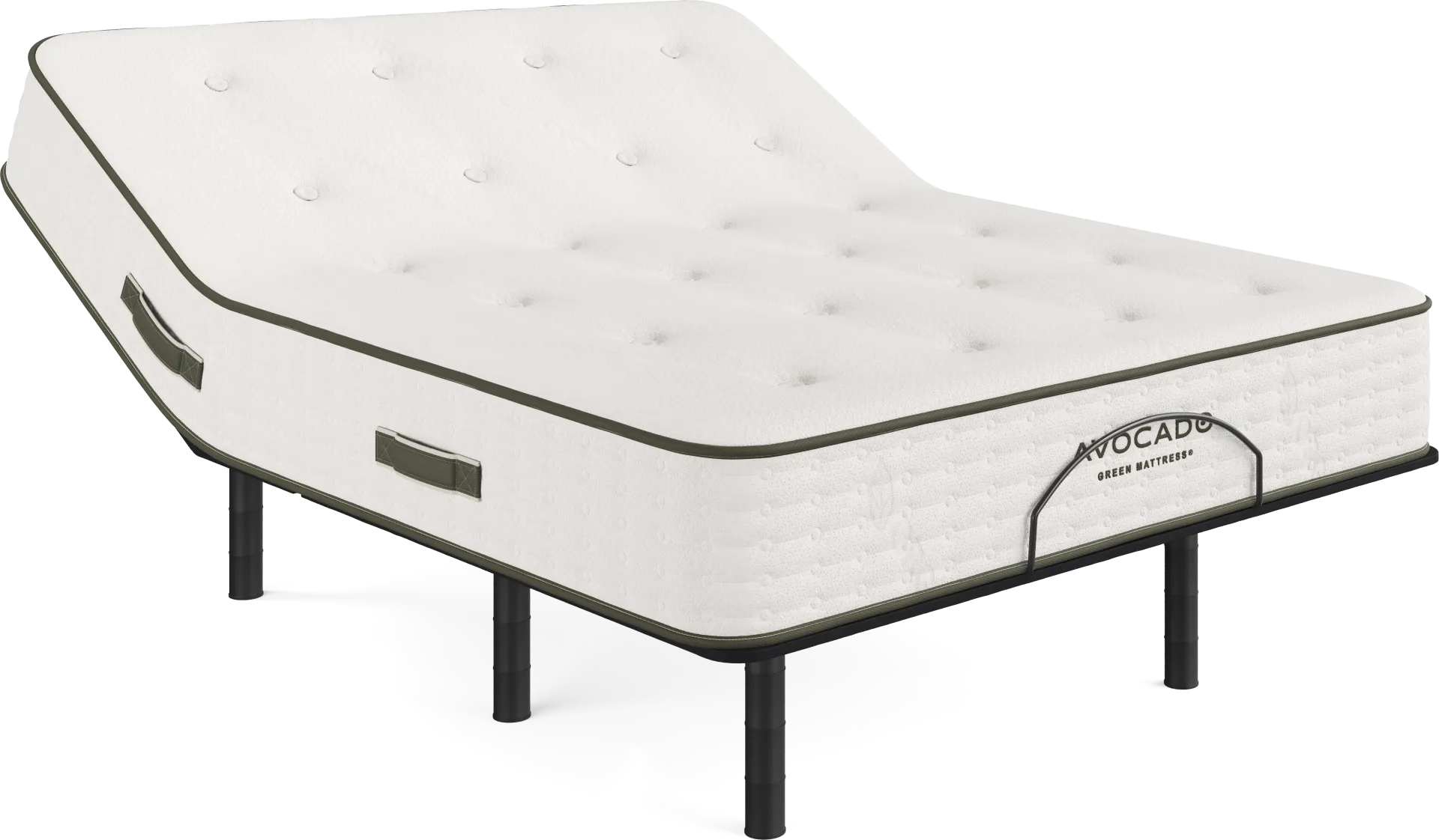 Avocado Green Tight Top King Mattress with Head Up Only Base - Image 1