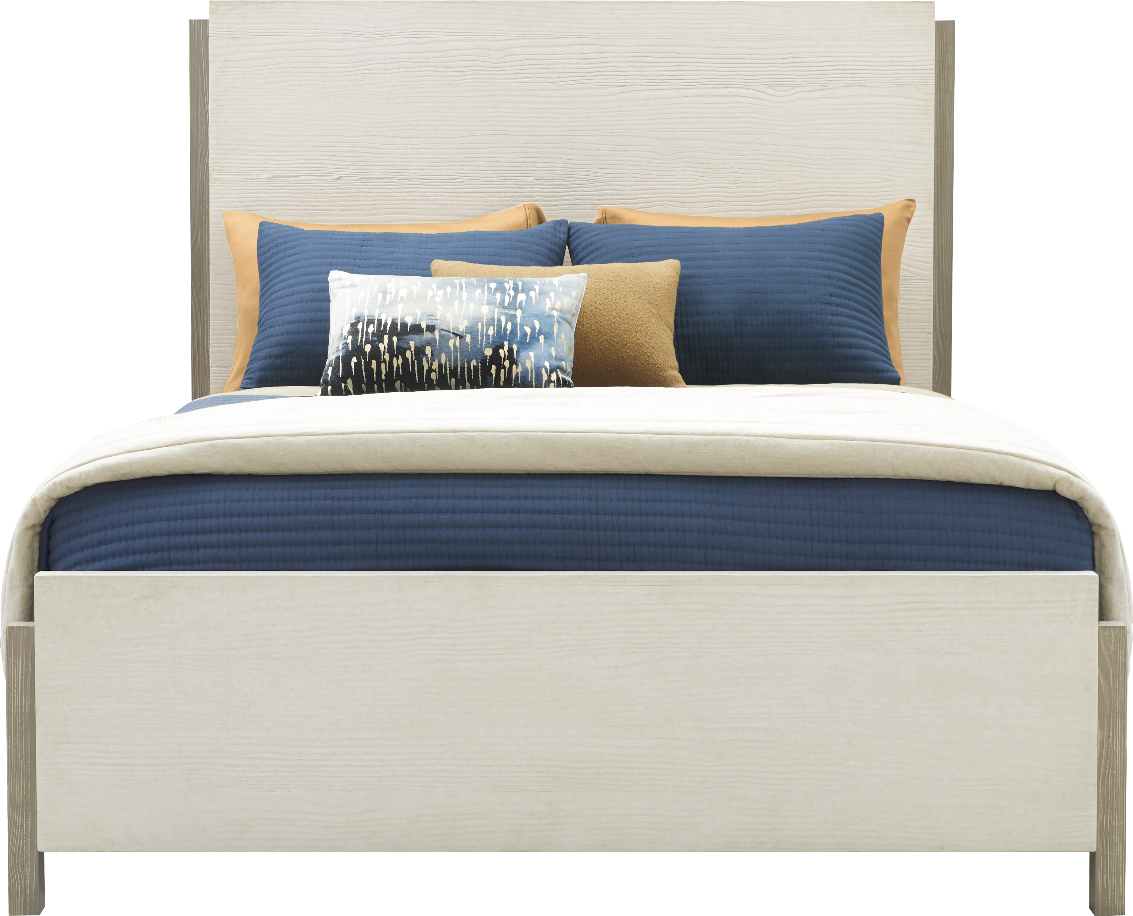 Carmen Villa White 3 Pc King Panel Bed - Image 1