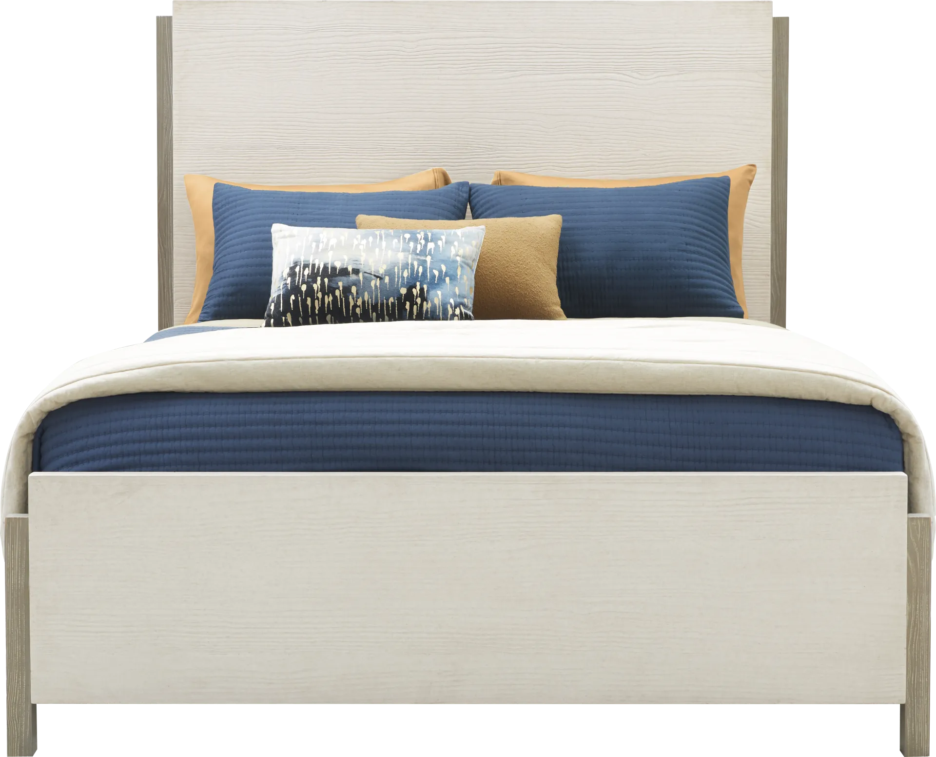 Carmen Villa White 3 Pc King Panel Bed - Image 1
