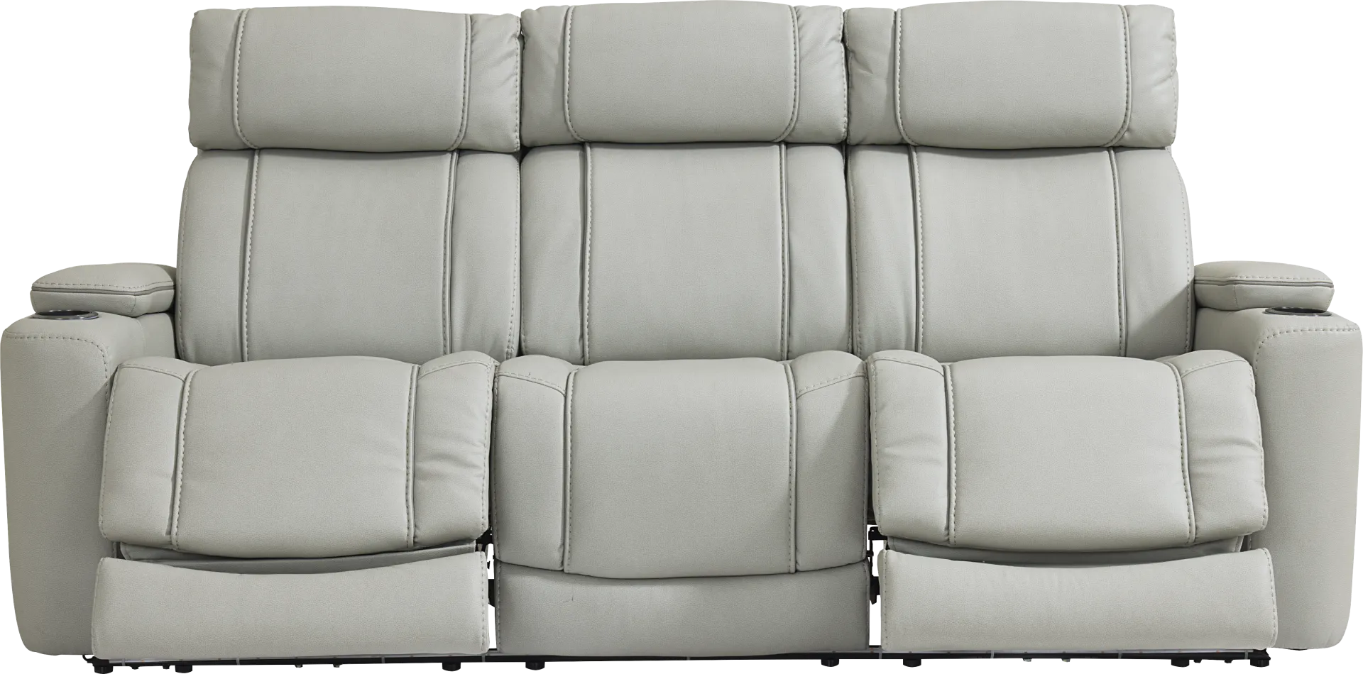 Haven Point Platinum Dual Power Reclining Sofa - Image 2