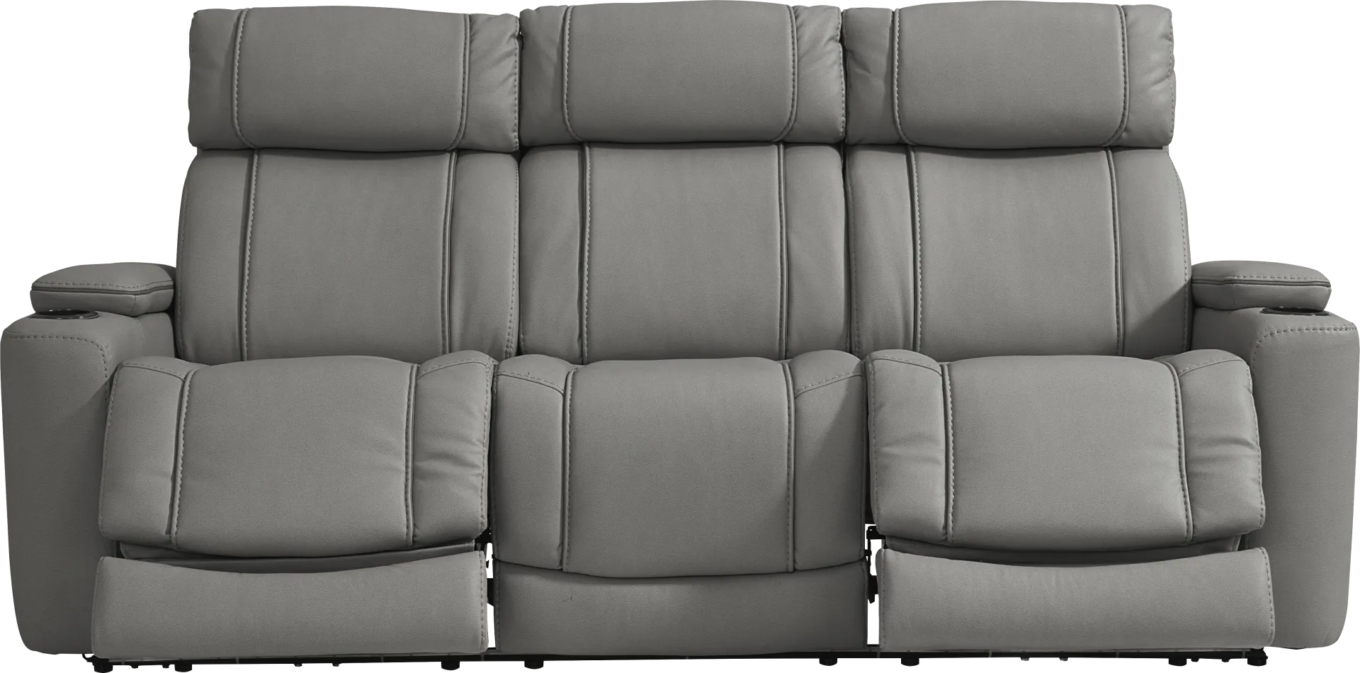 Haven Point Charcoal 7 Pc Dual Power Reclining Living Room - Image 2
