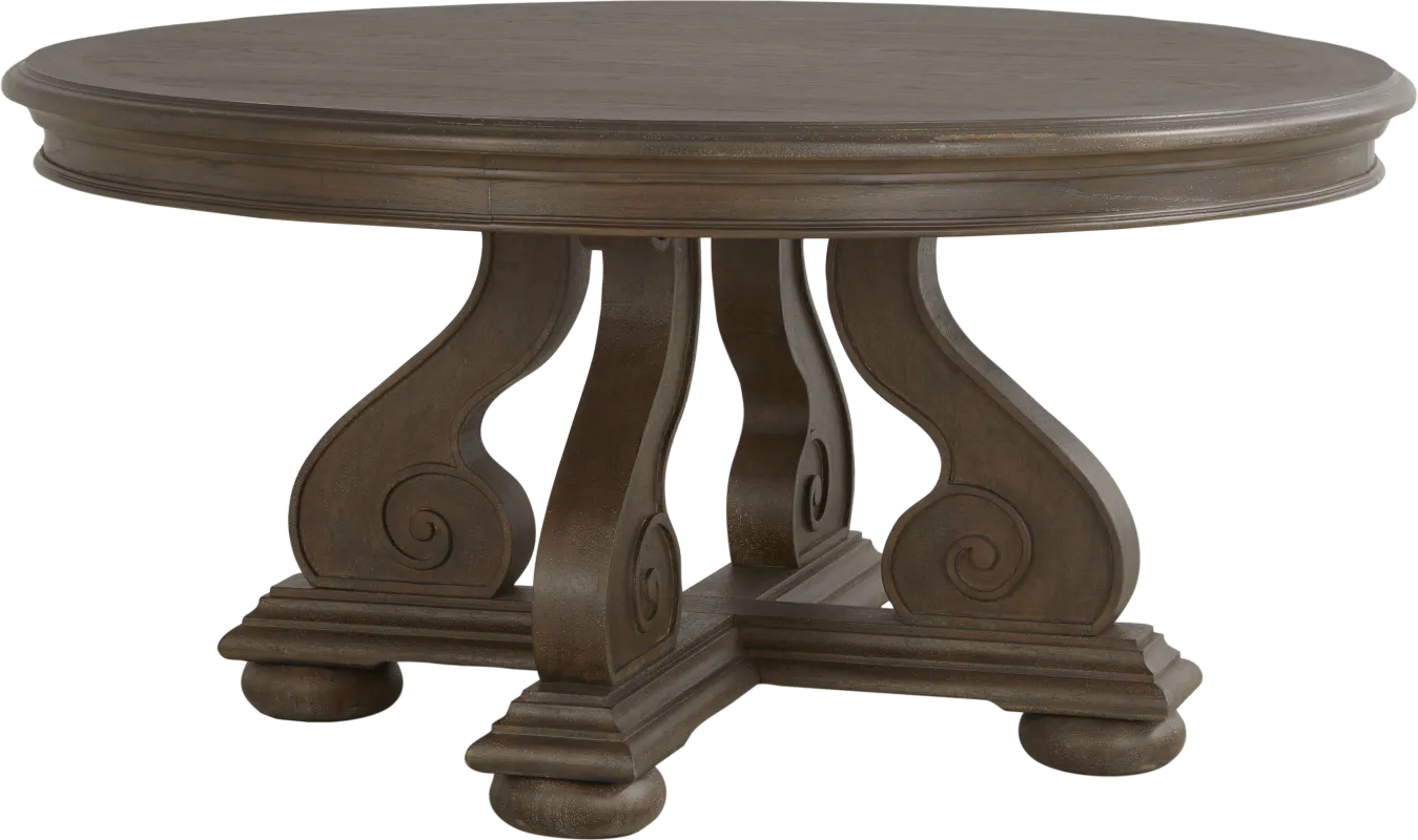 Armitage Brown Round Dining Table