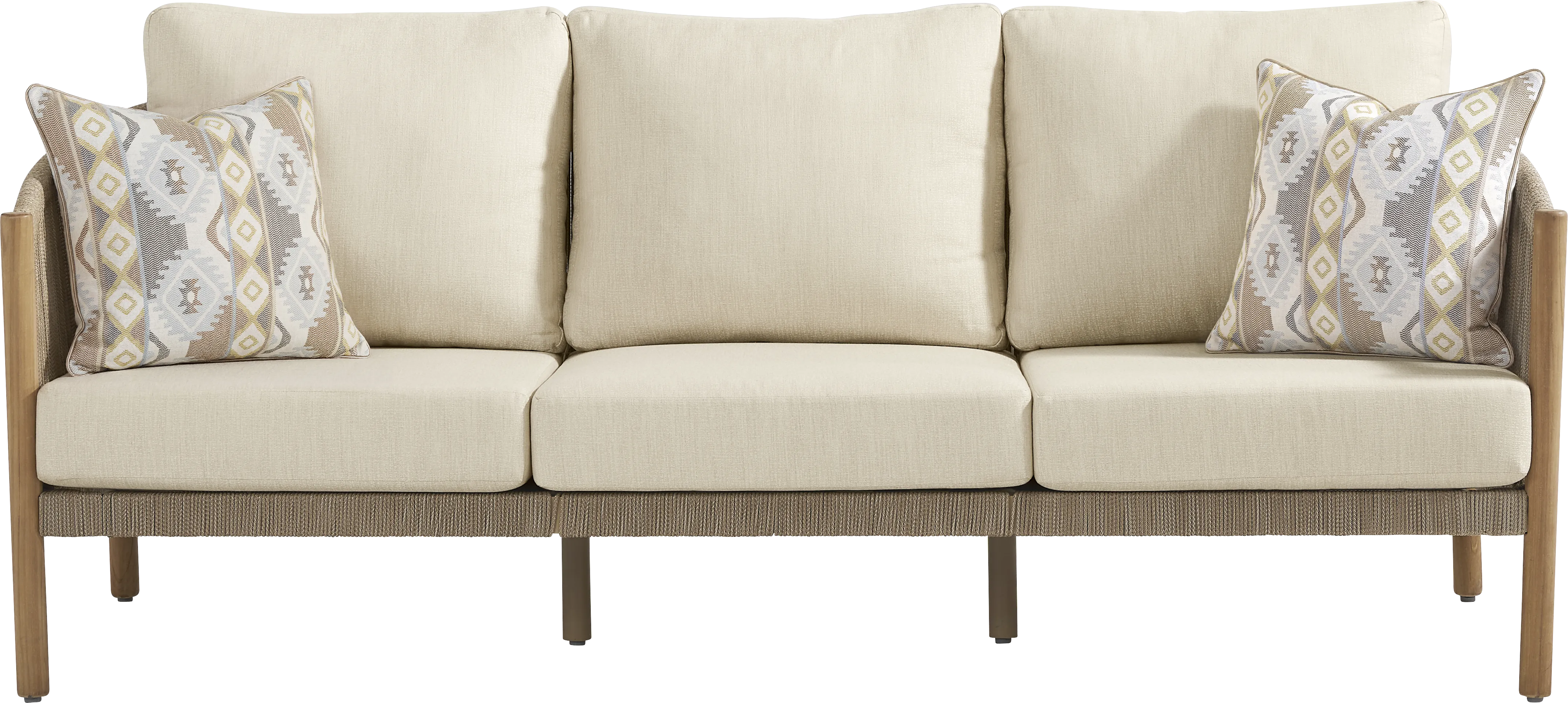 Koda Beige 4 Pc Outdoor Seating Set - Thumbnail - Image 2