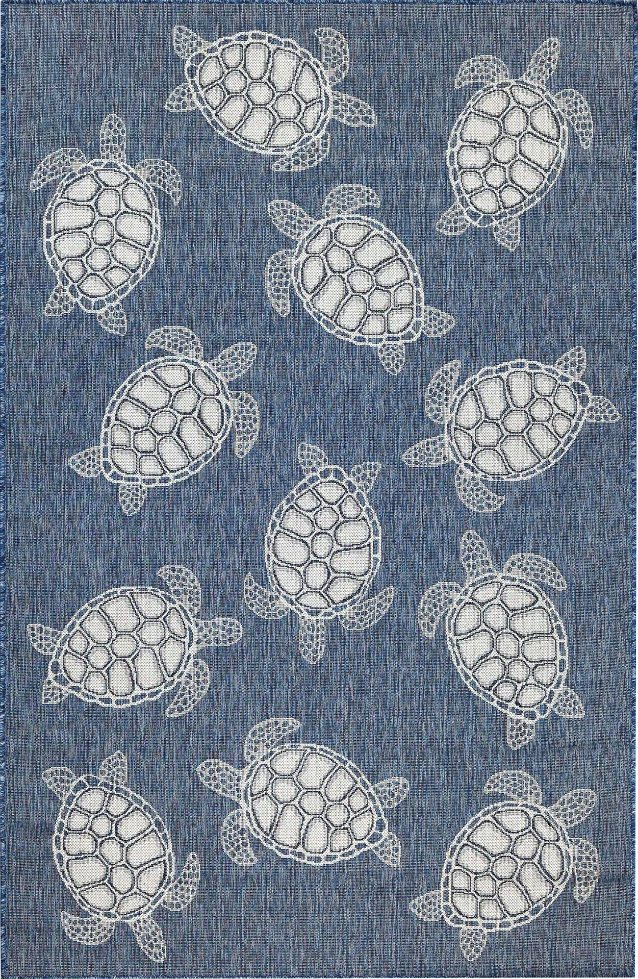 Turtle Cove Navy 7'10 x 9'10 Indoor/Outdoor Rug - Image 1