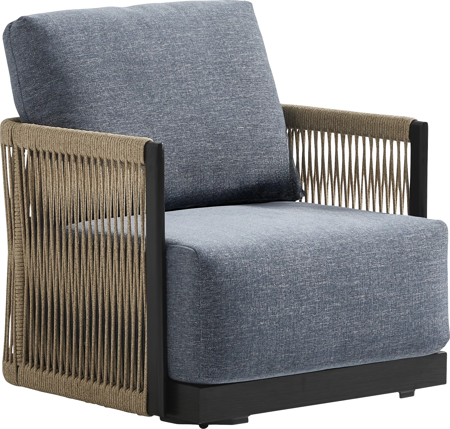 Lanai Black 4 Pc Outdoor Seating Set with Mineral Cushions - Image 8
