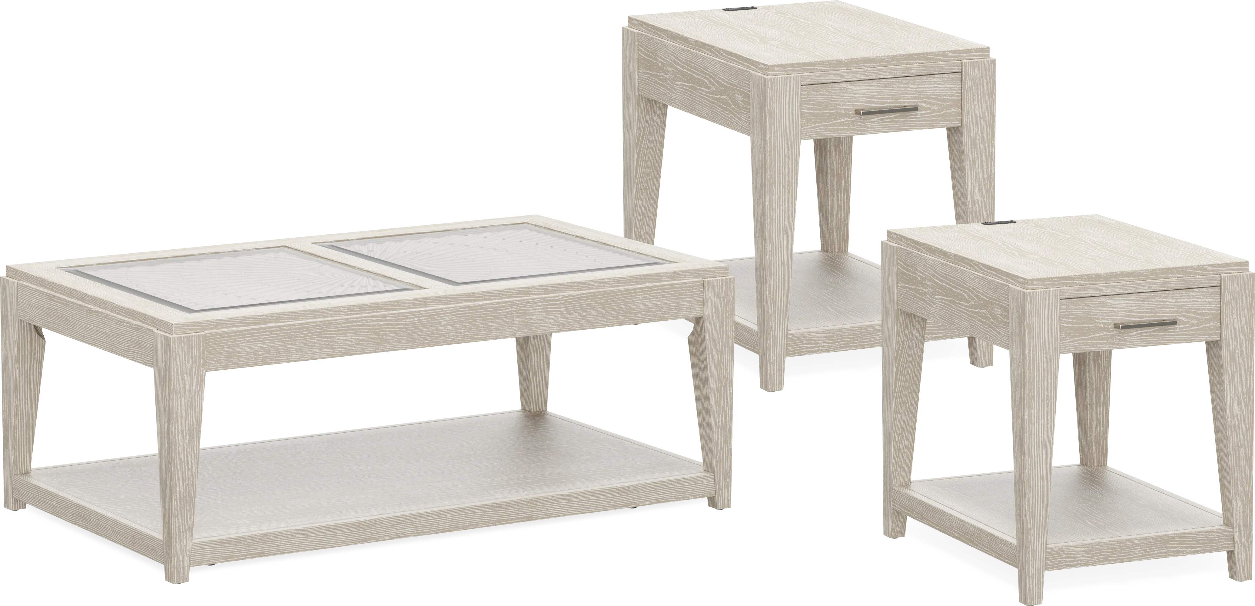 Sunside Way Sand 3 Pc Table Set - Image 1