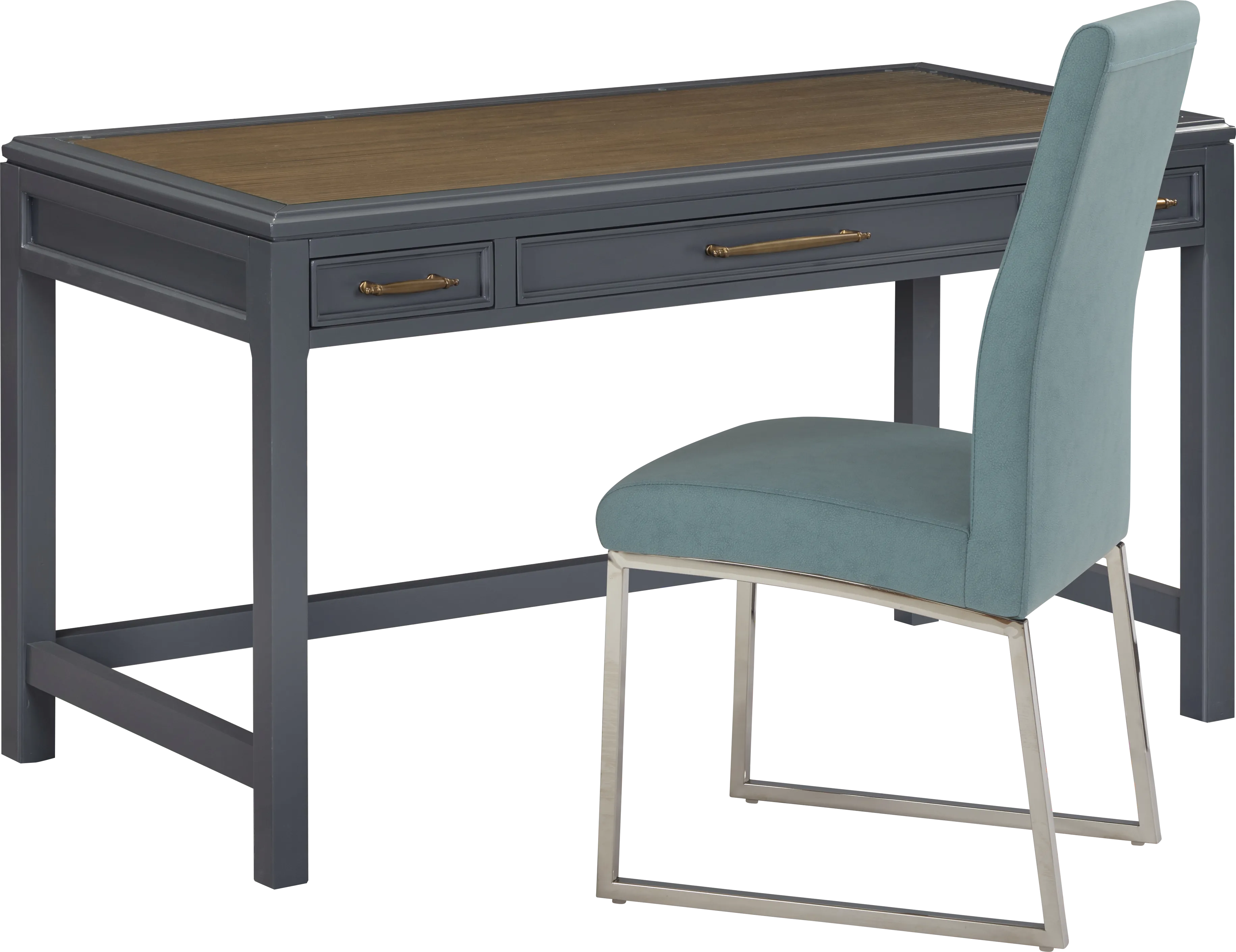 Albion Blue Writing Desk with Blue Chair - Thumbnail - Image 1