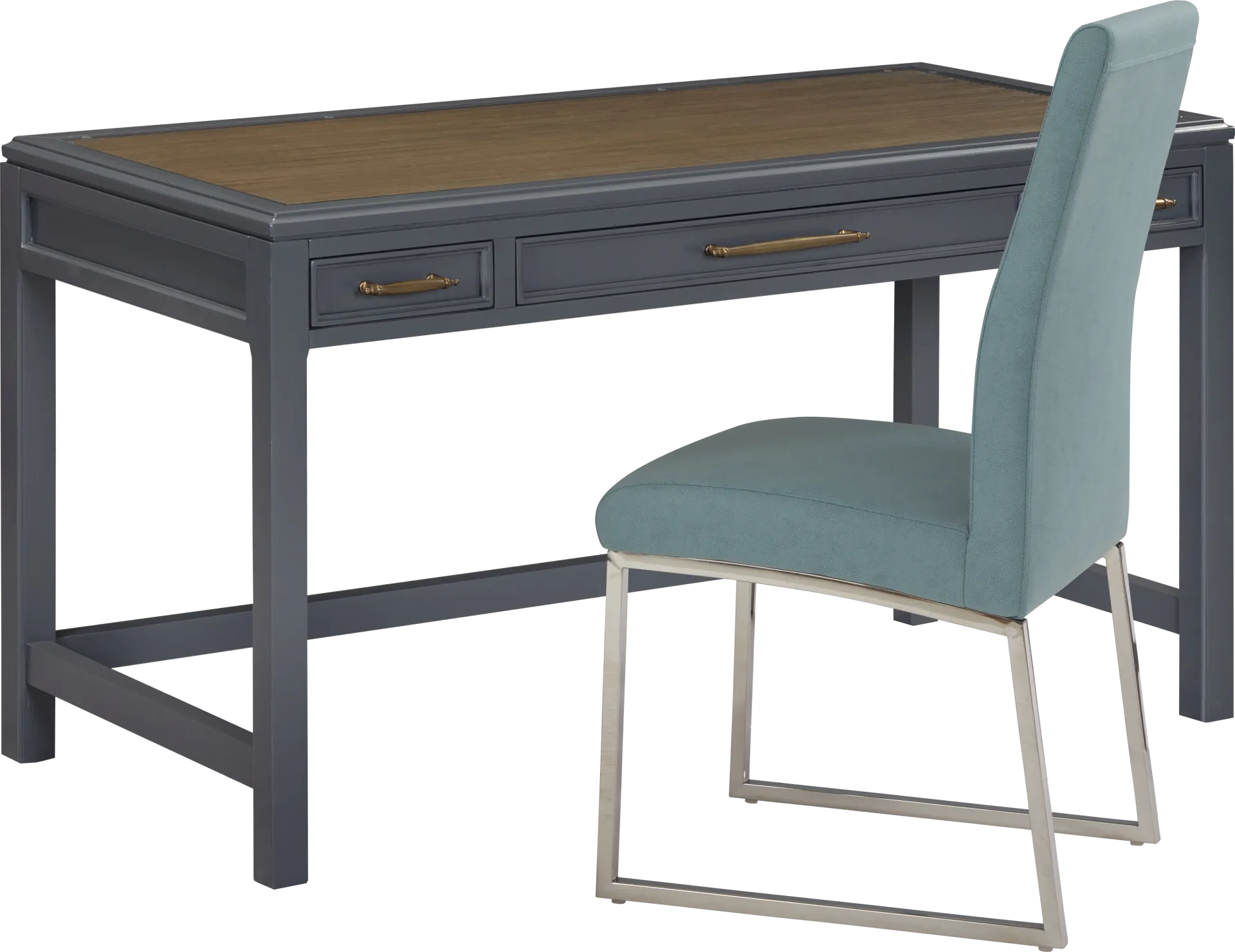 Albion Blue Writing Desk with Blue Chair - Image 1