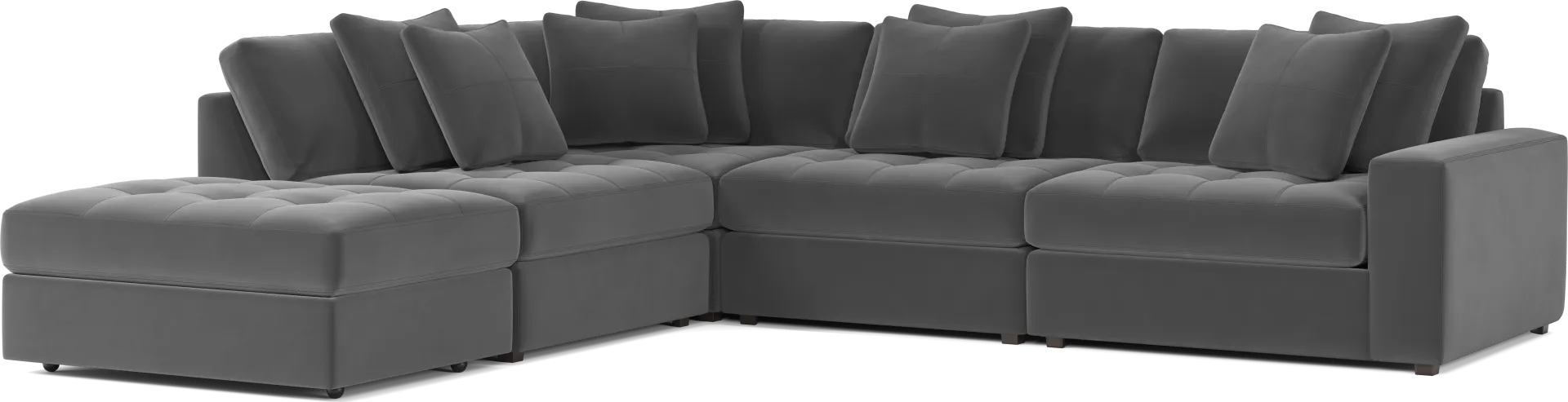 Filmore Gunmetal 5 Pc Sectional - Image 2
