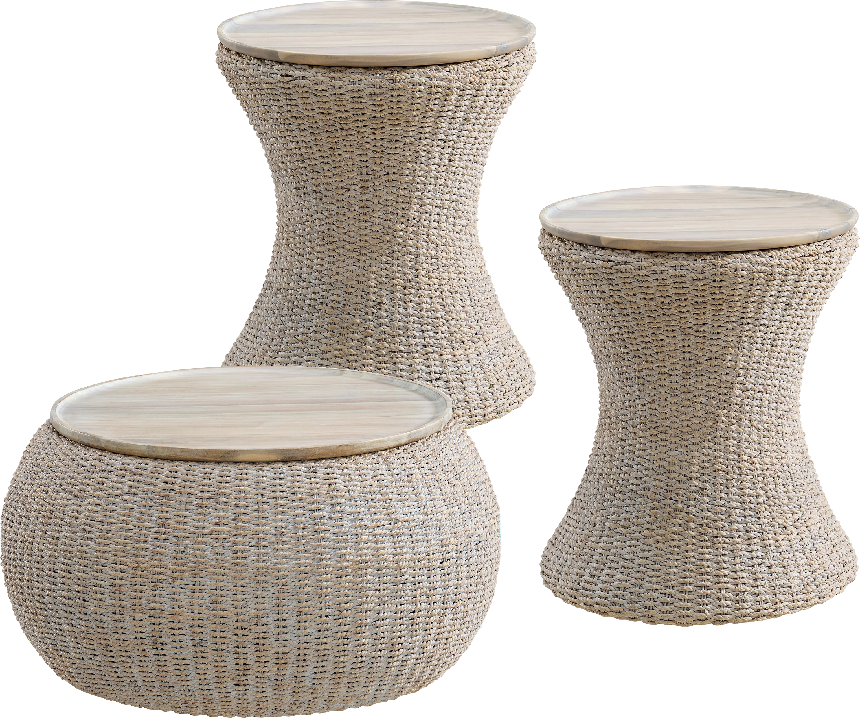 Landfall Natural 3 Pc Table Set - Image 1