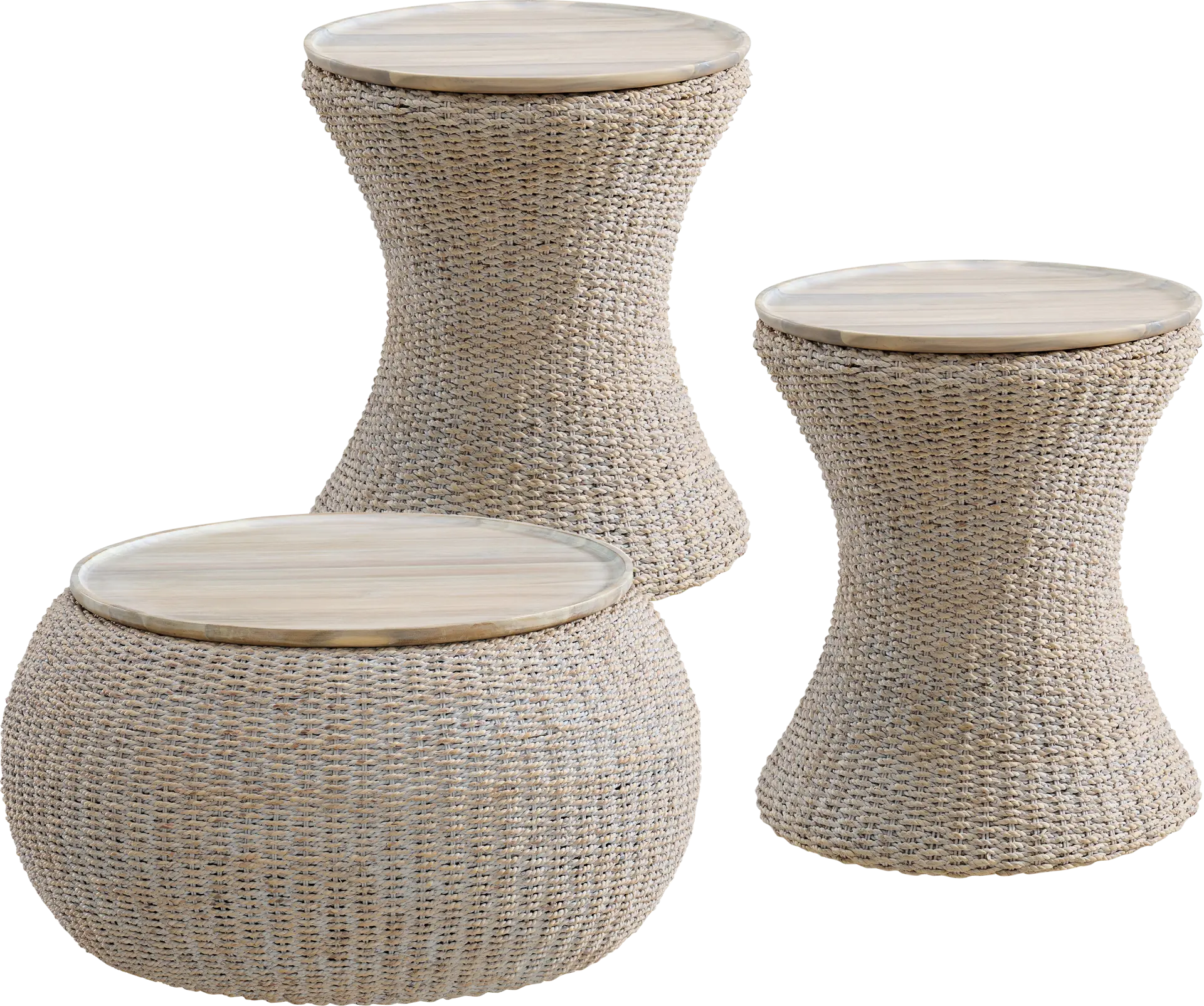 Landfall Natural 3 Pc Table Set