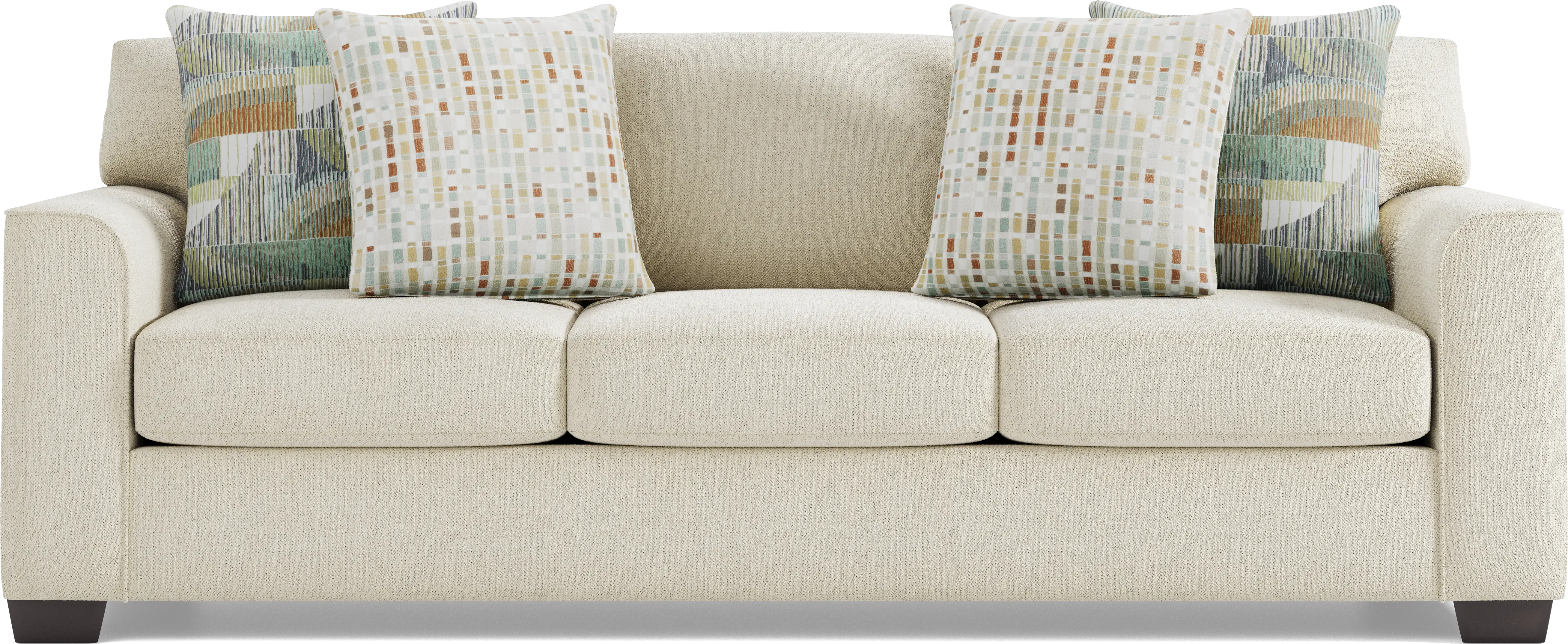 Delcrest White Sofa - Thumbnail - Image 1