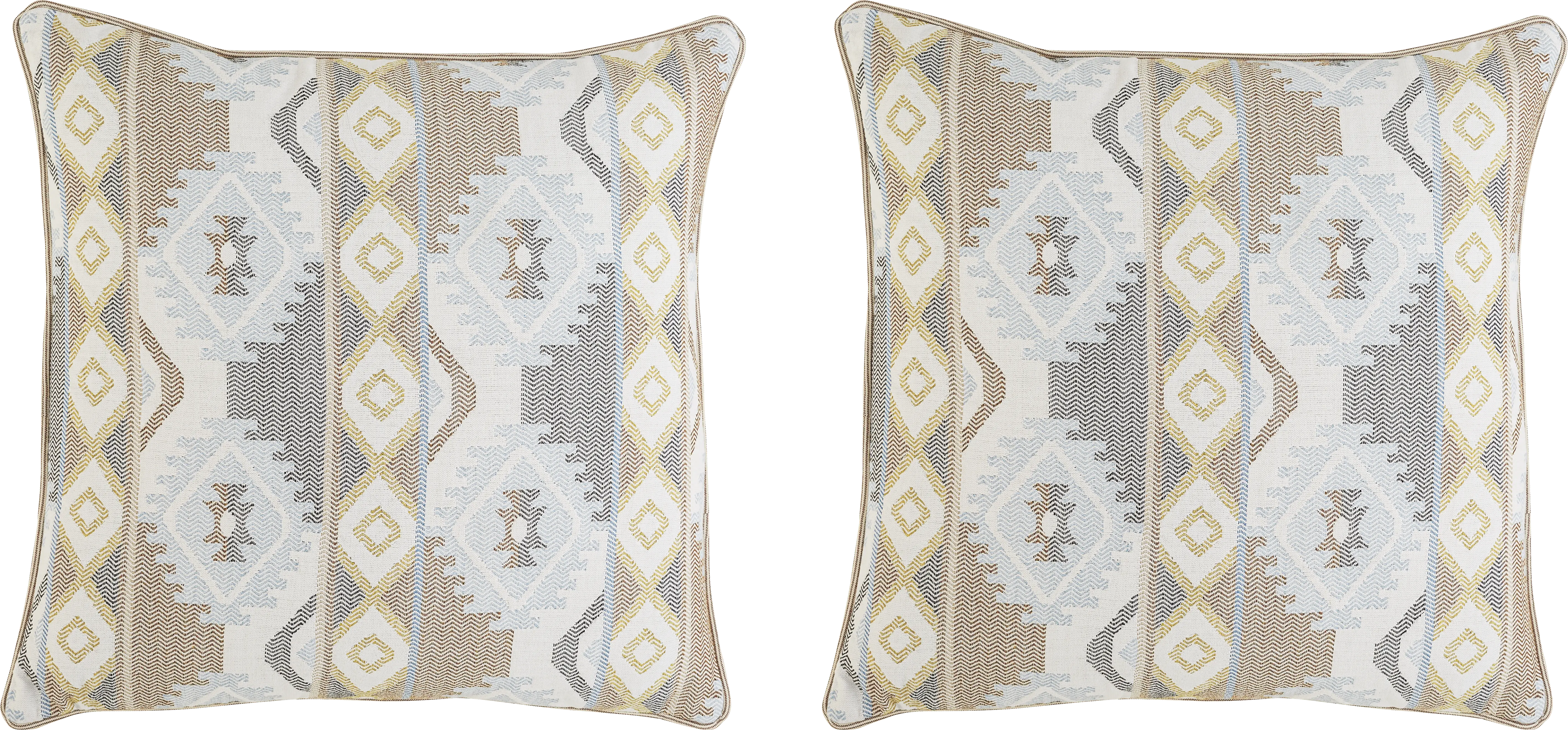 Leeway Harvest Blue Indoor/Outdoor Accent Pillow, set of 2 - Thumbnail - Image 1