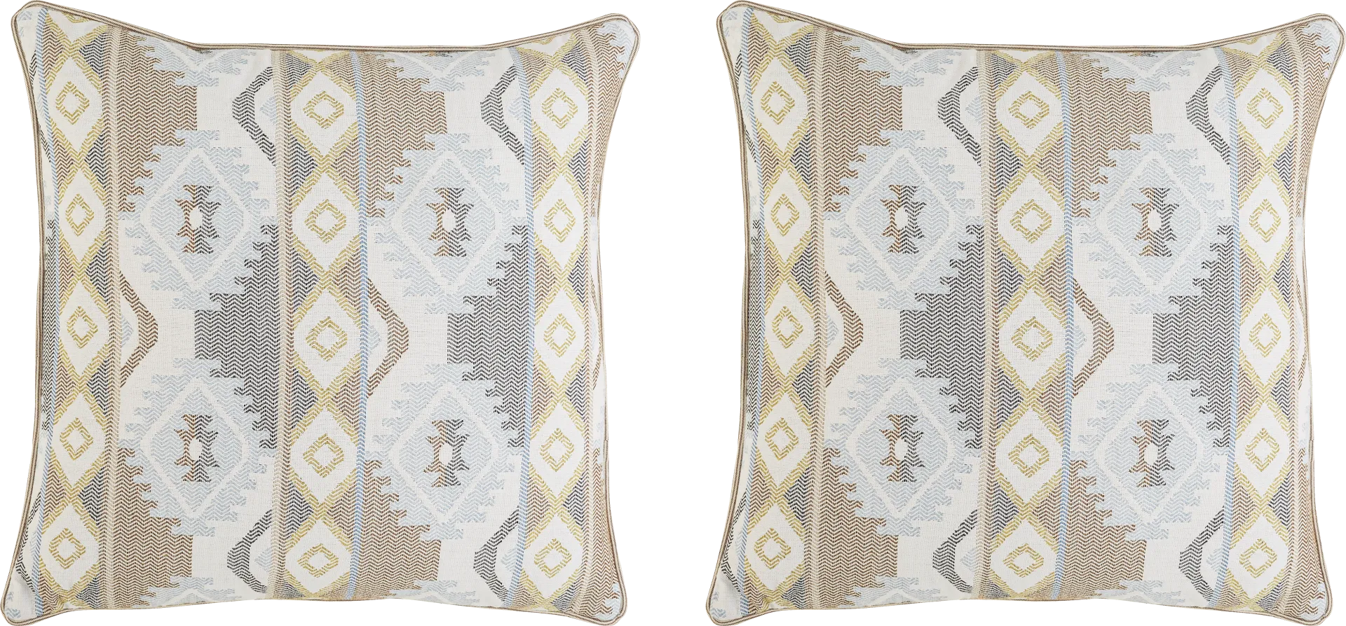 Leeway Harvest Blue Indoor/Outdoor Accent Pillow, set of 2 - Image 1