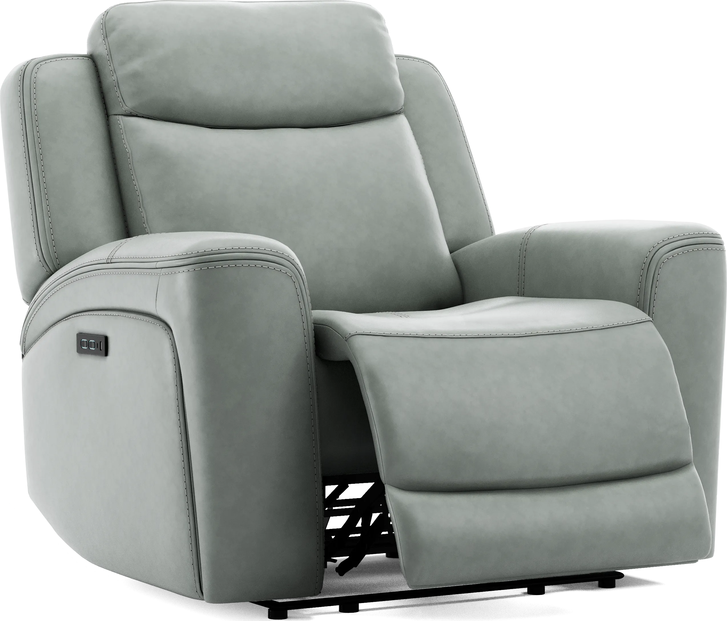 Davidson Arctic Leather Dual Power Recliner - Thumbnail - Image 1