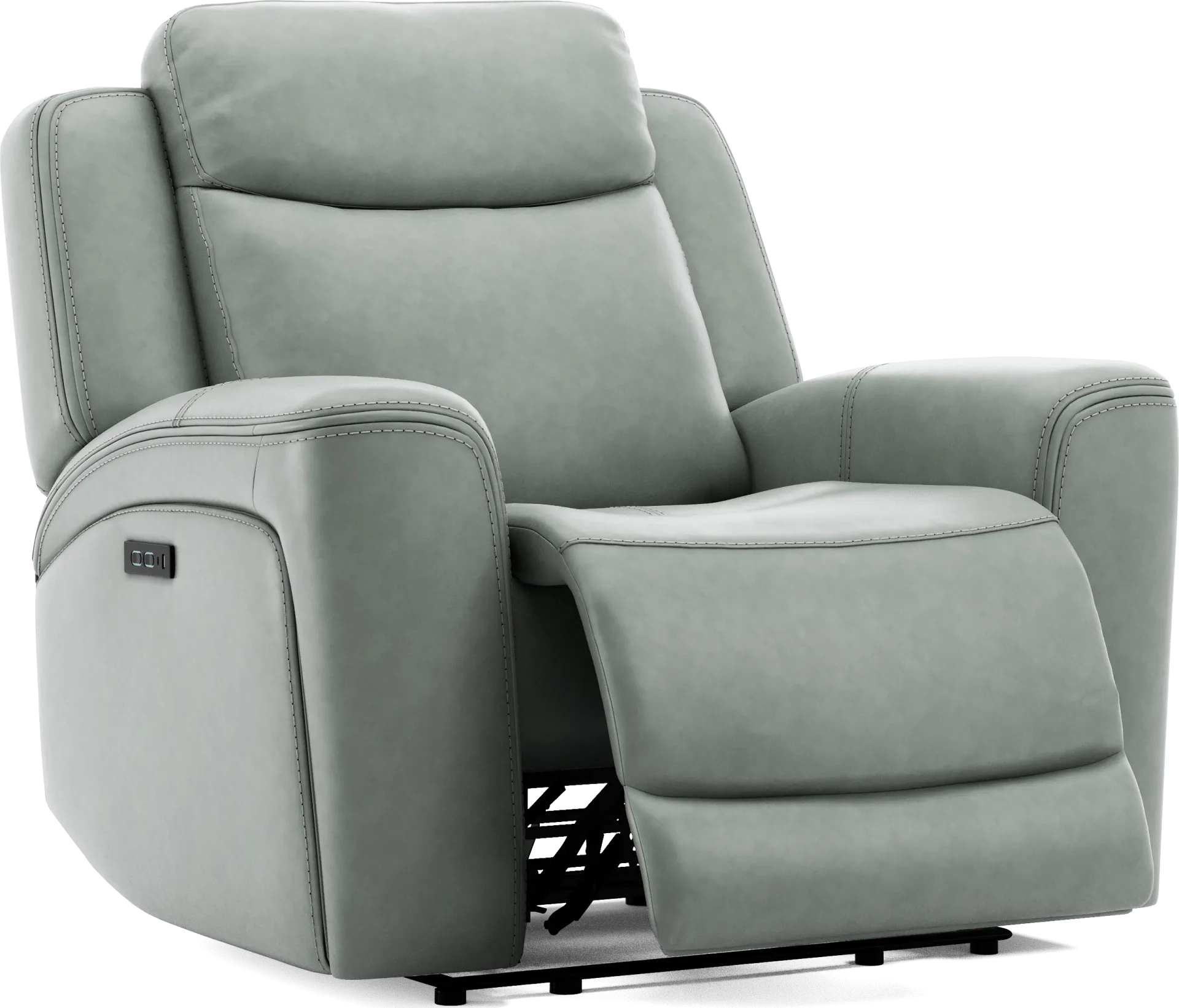 Davidson Arctic Leather Dual Power Recliner - Image 1