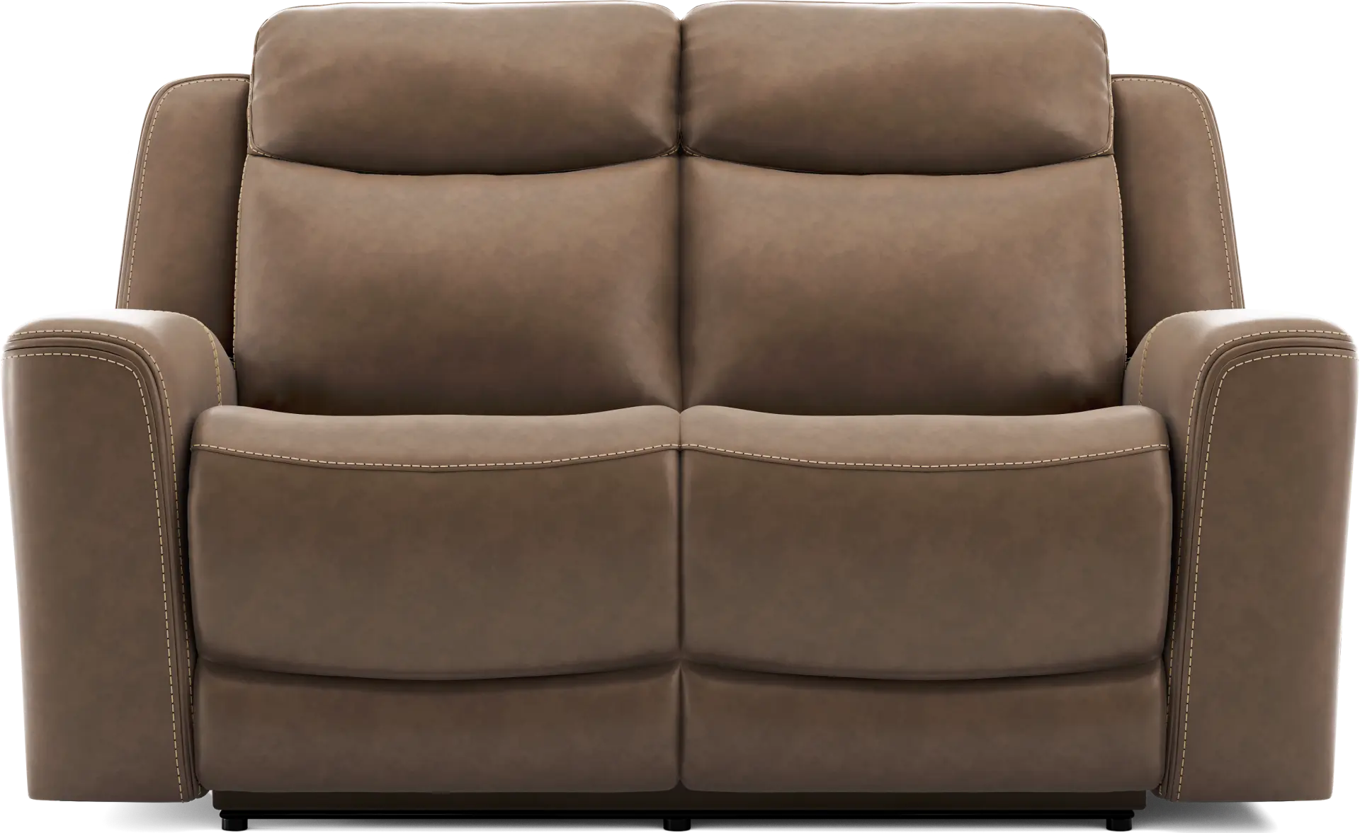 Davidson Brown Leather Loveseat