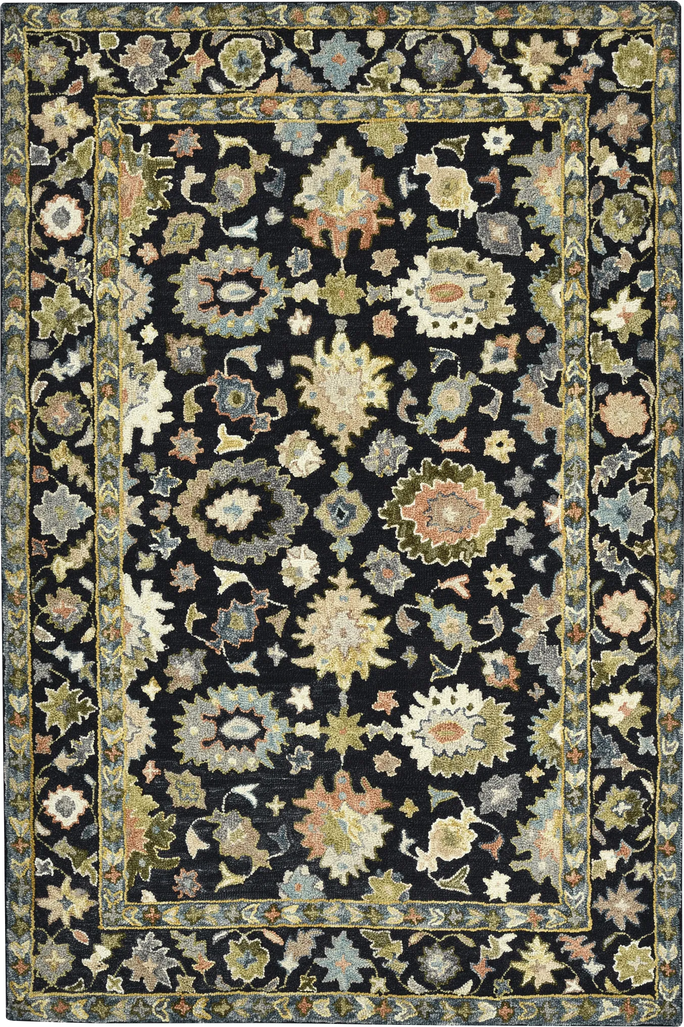Namie Black 5' x 7'6 Rug - Thumbnail - Image 1