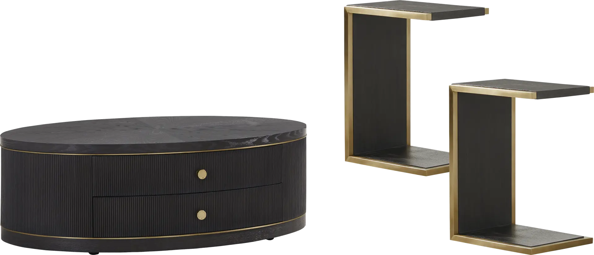 Wilshire Black 3 Pc Table Set