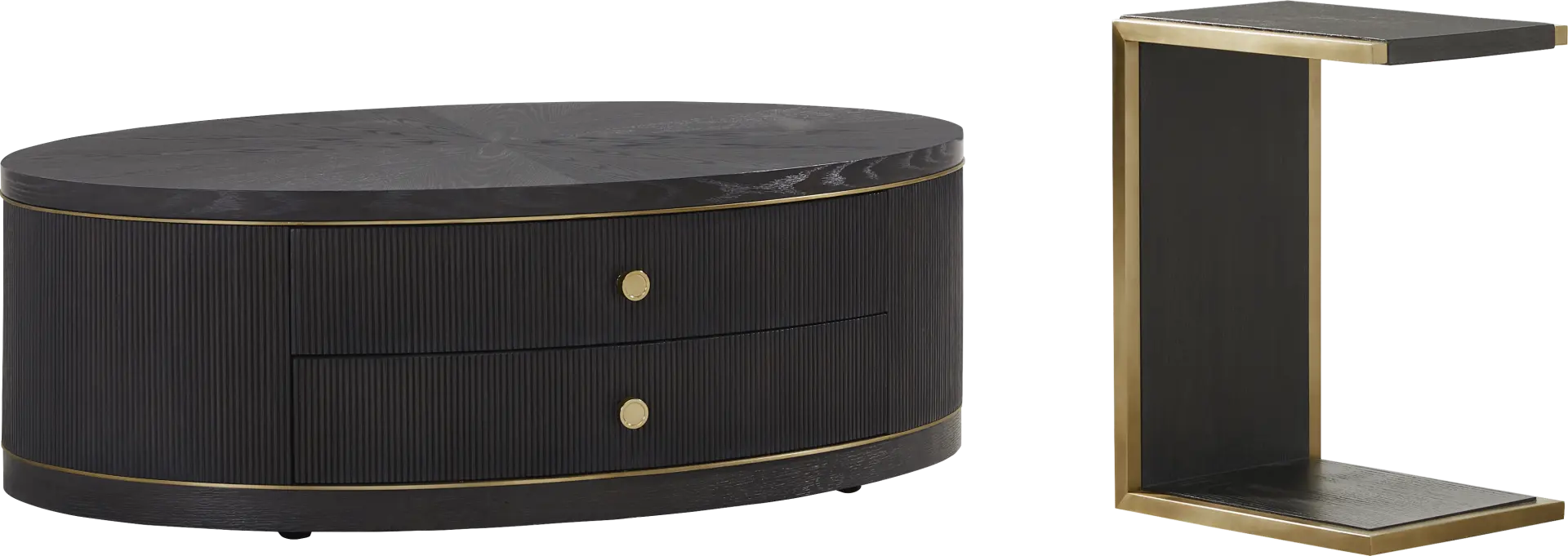 Wilshire Black 2 Pc Table Set