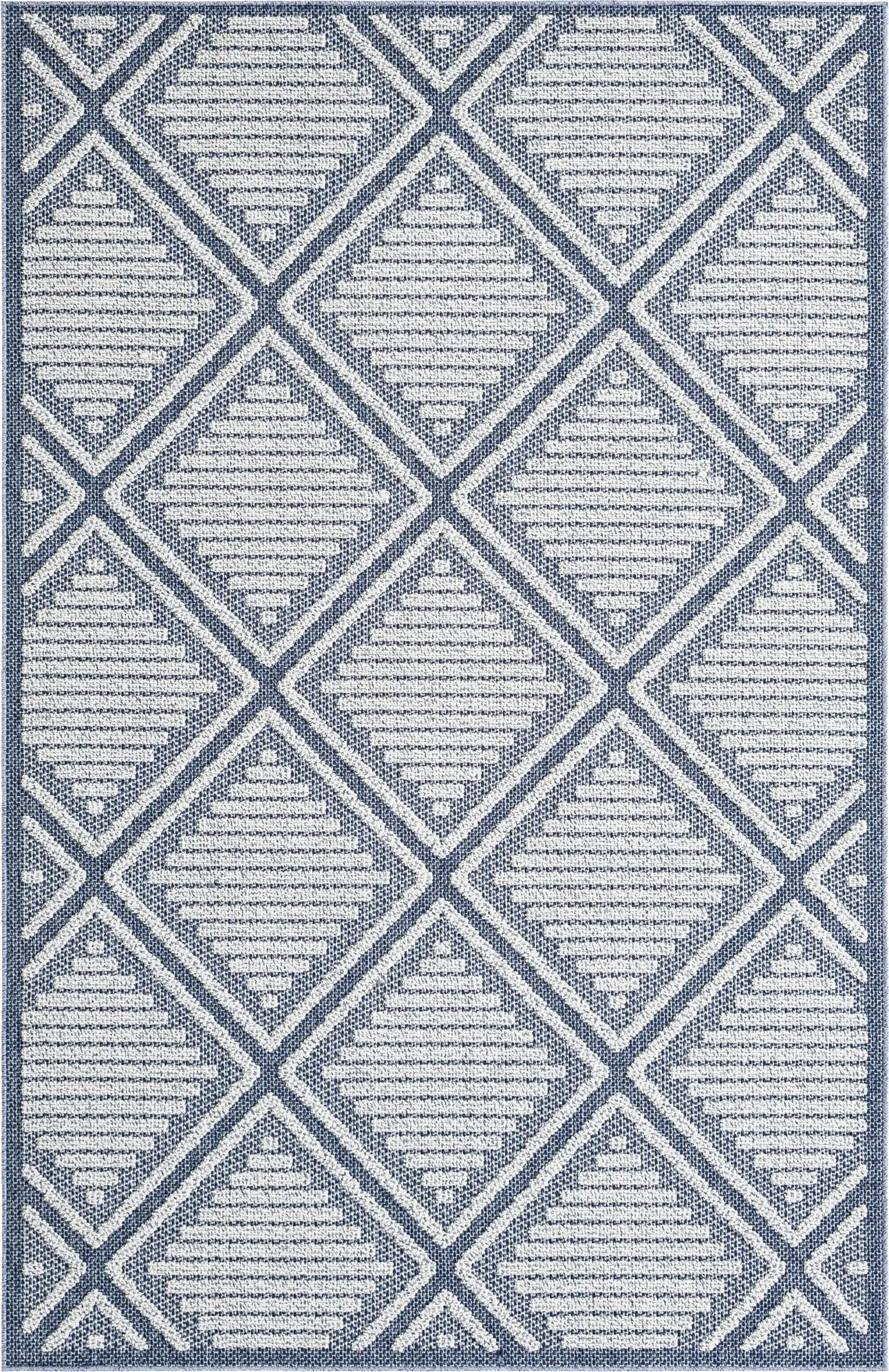 Crosswinds Navy 5'3 x 8' Indoor/Outdoor Rug - Image 1