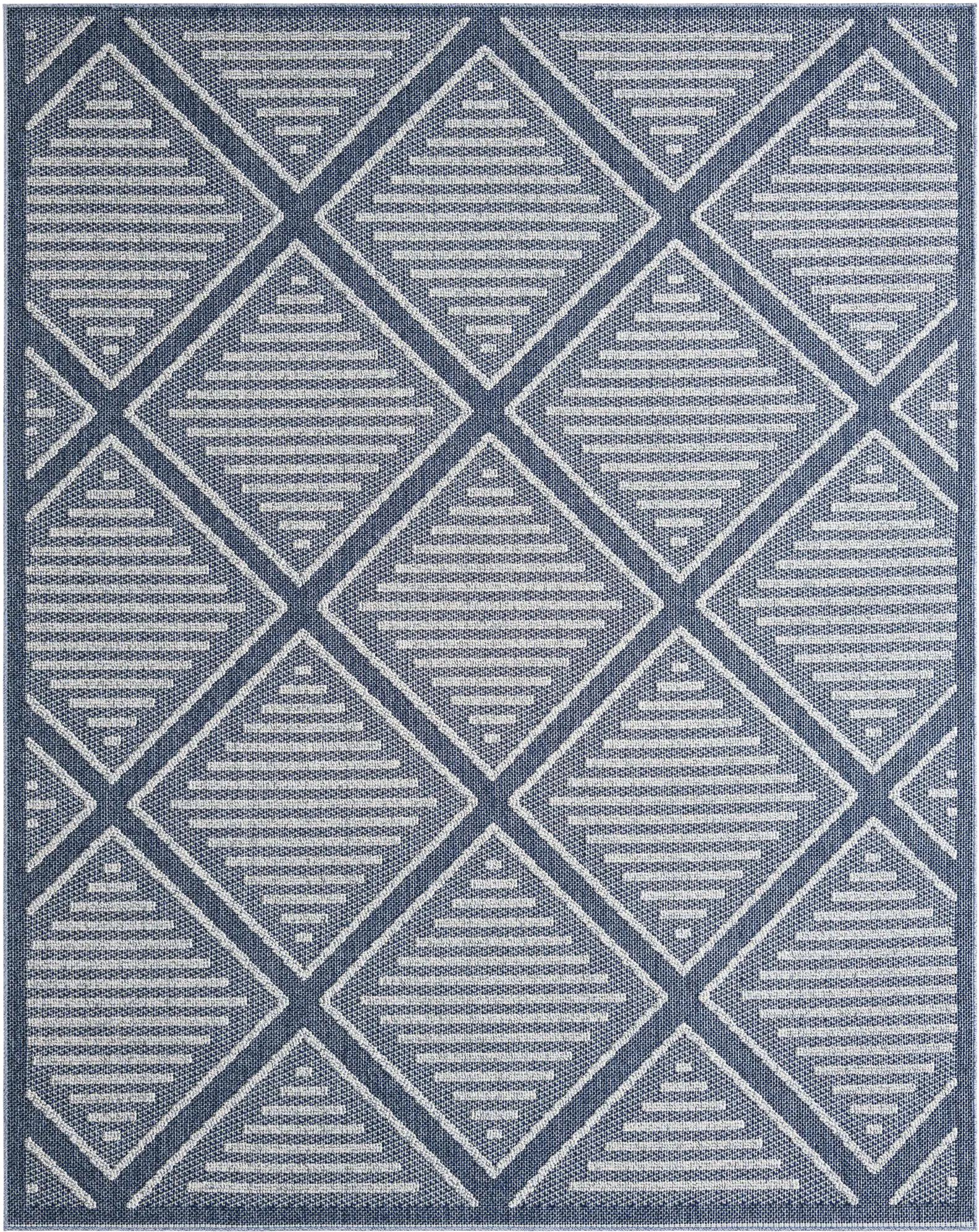 Crosswinds Navy 7'10 x 10' Indoor/Outdoor Rug