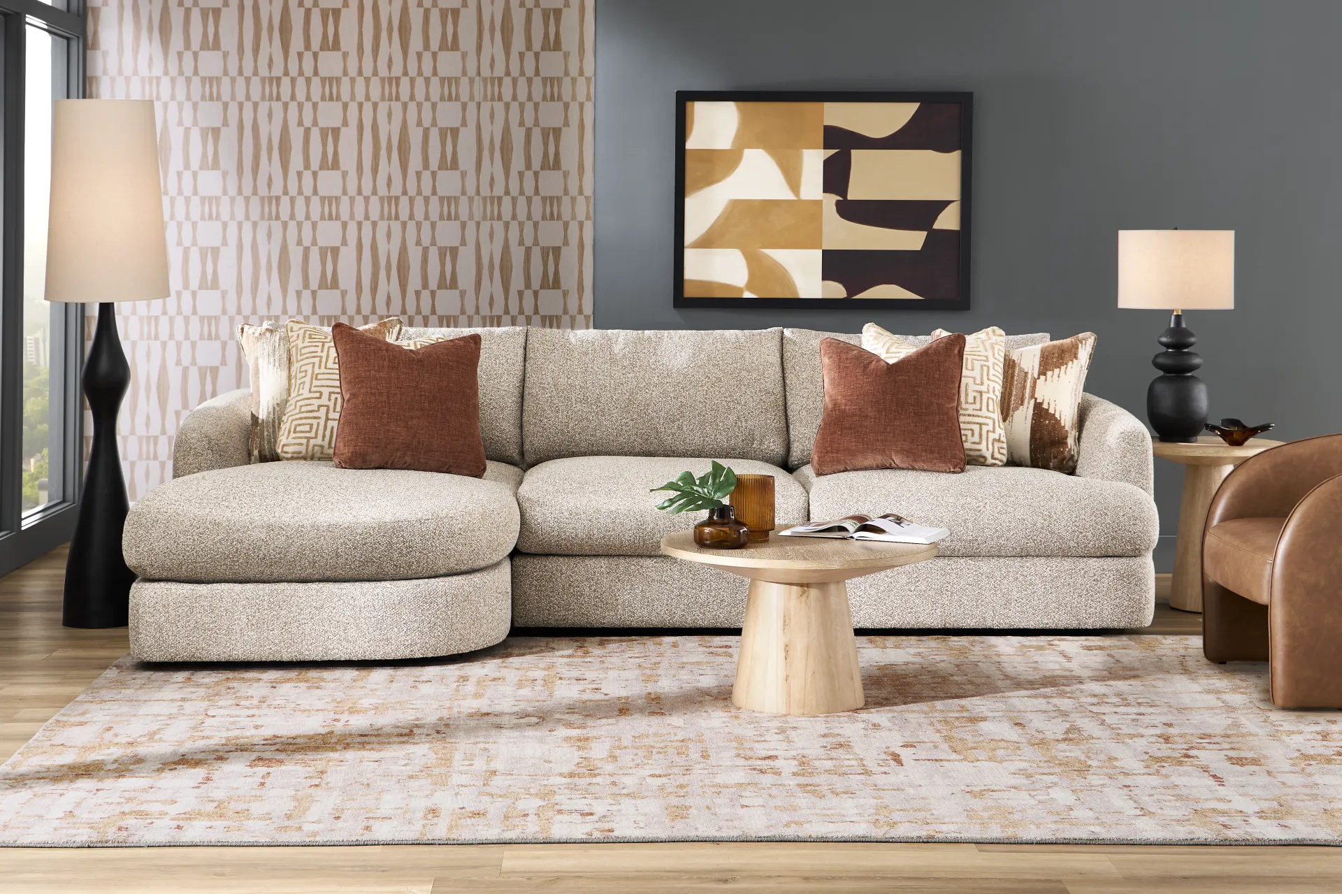 Carmelo Oatmeal 2 Pc Sectional - Image 1