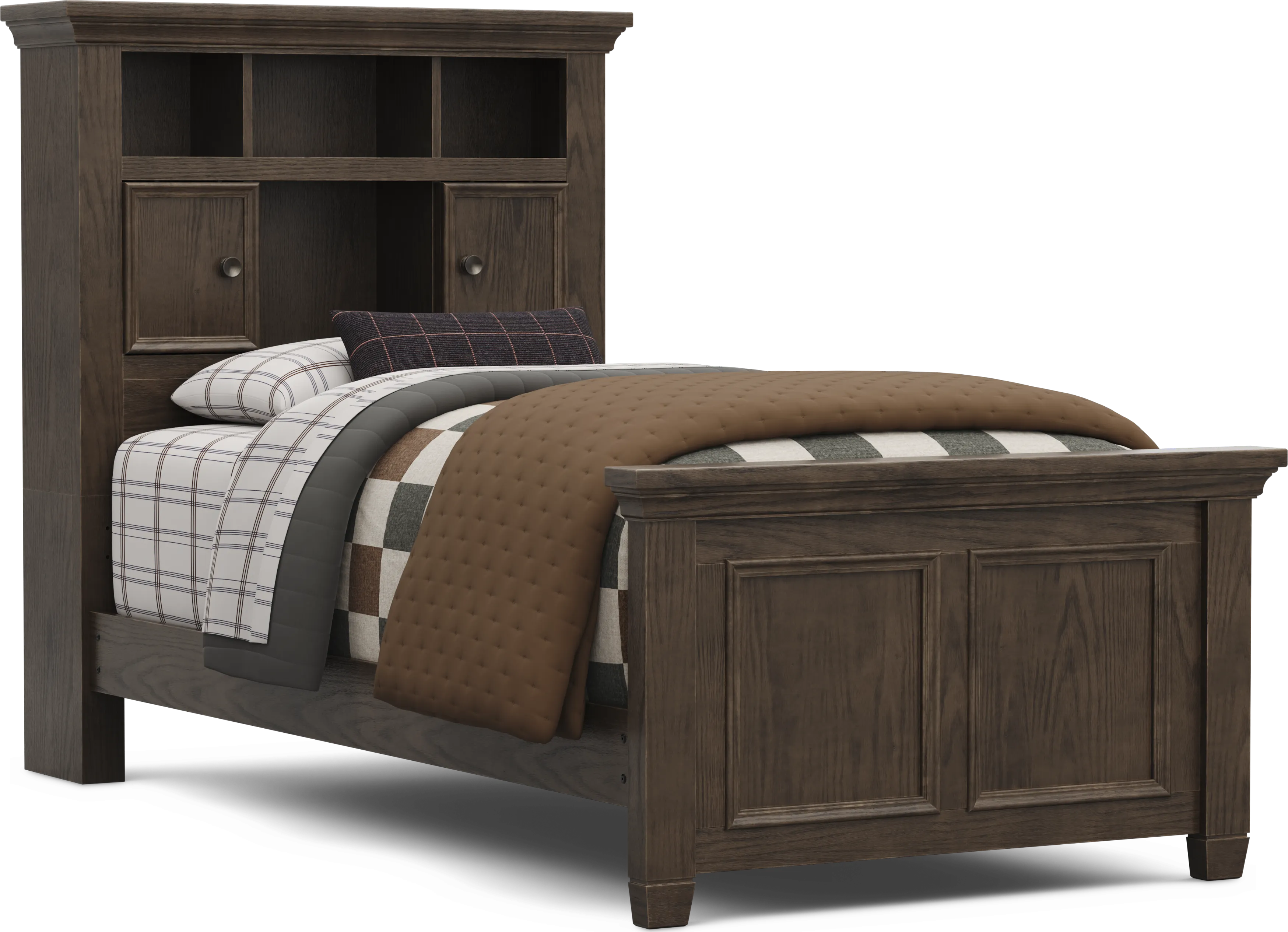 Kids Canyon Lake 2.0 Java Twin Bookcase Bed - Thumbnail - Image 1