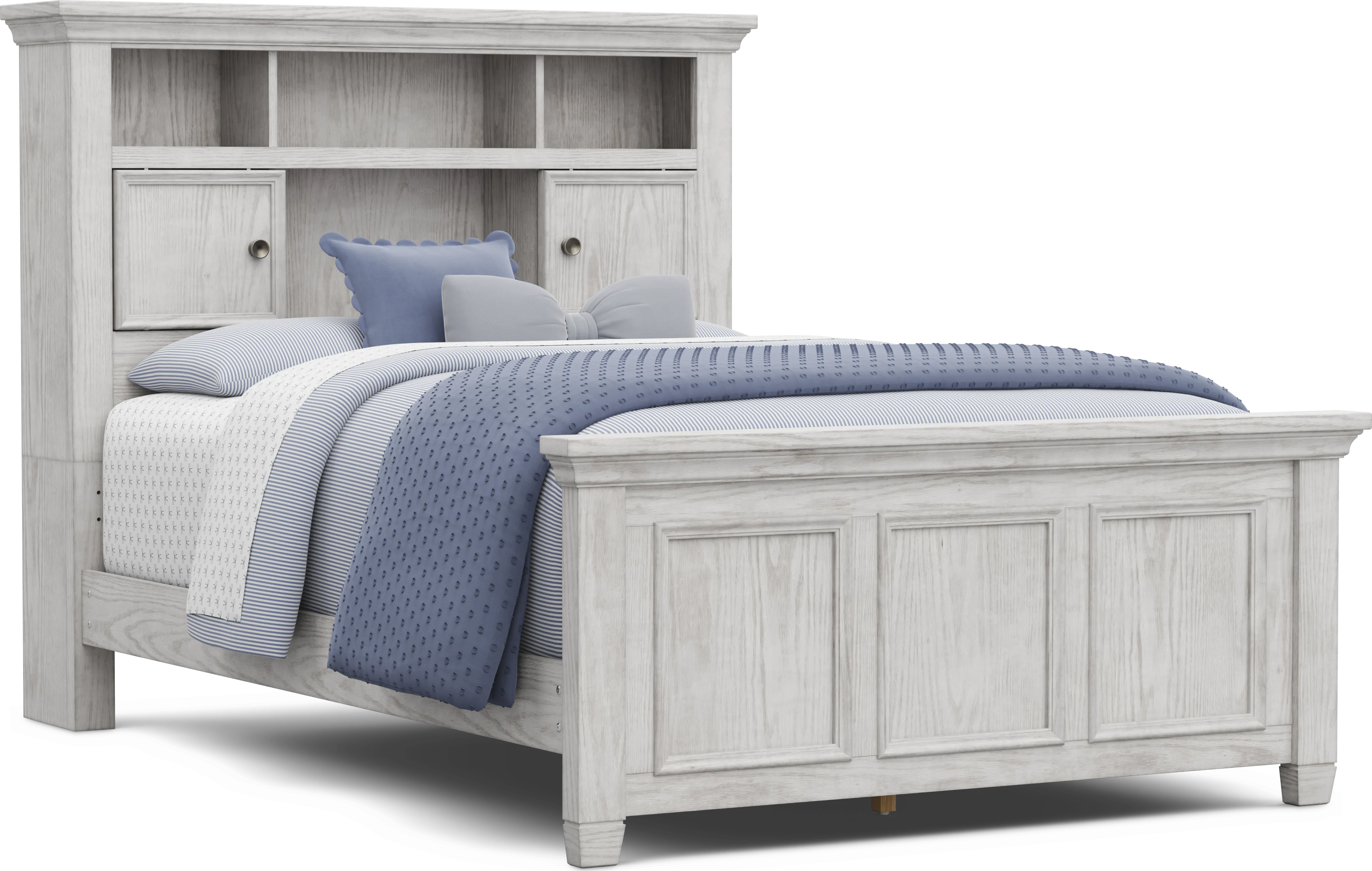 Kids Canyon Lake 2.0 Ash Gray Full Bookcase Bedroom - Image 2