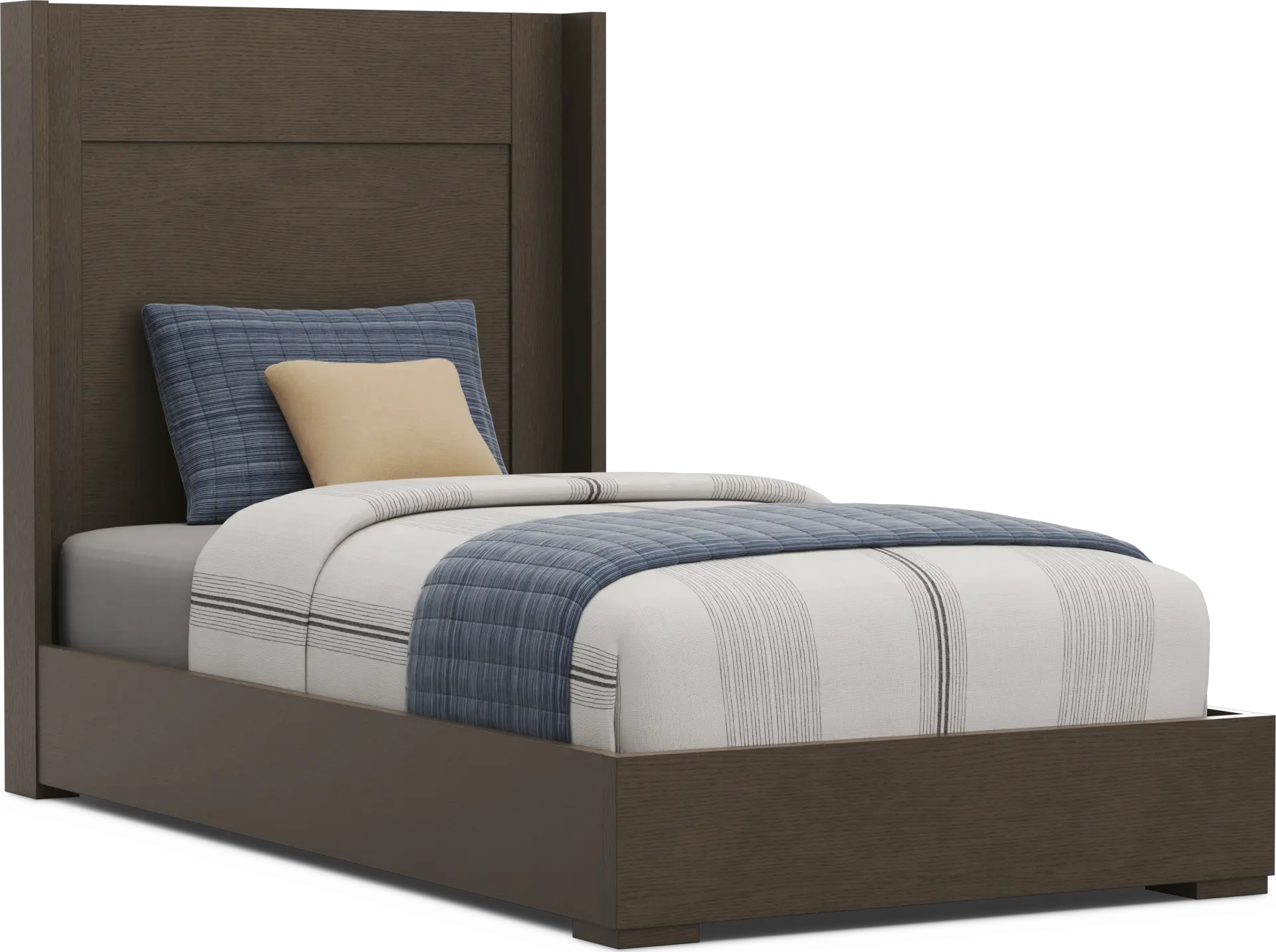 Kids Sierra Summit Brown Oak Twin Panel Bed