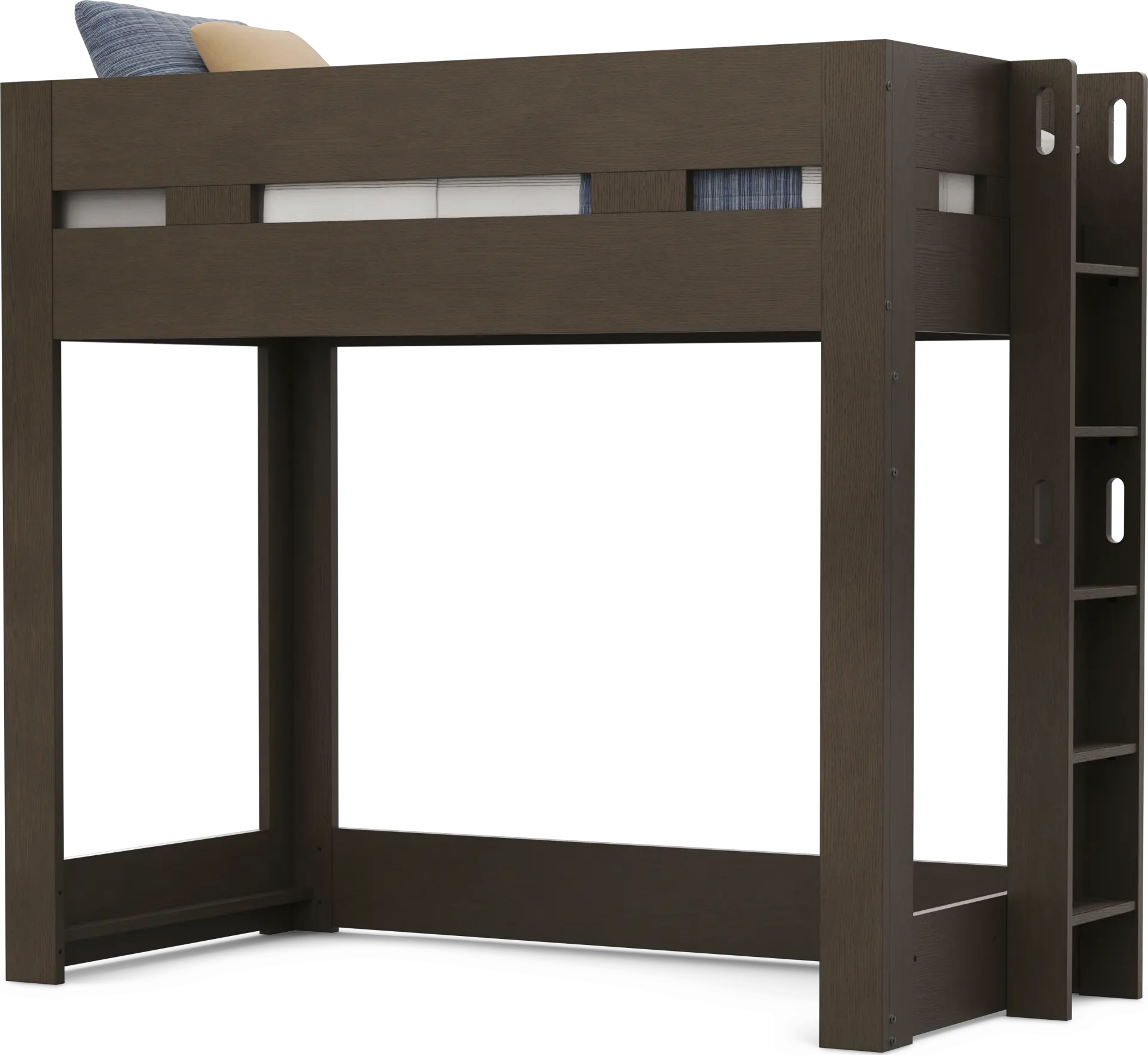 Kids Sierra Summit Brown Oak Twin Loft Bed