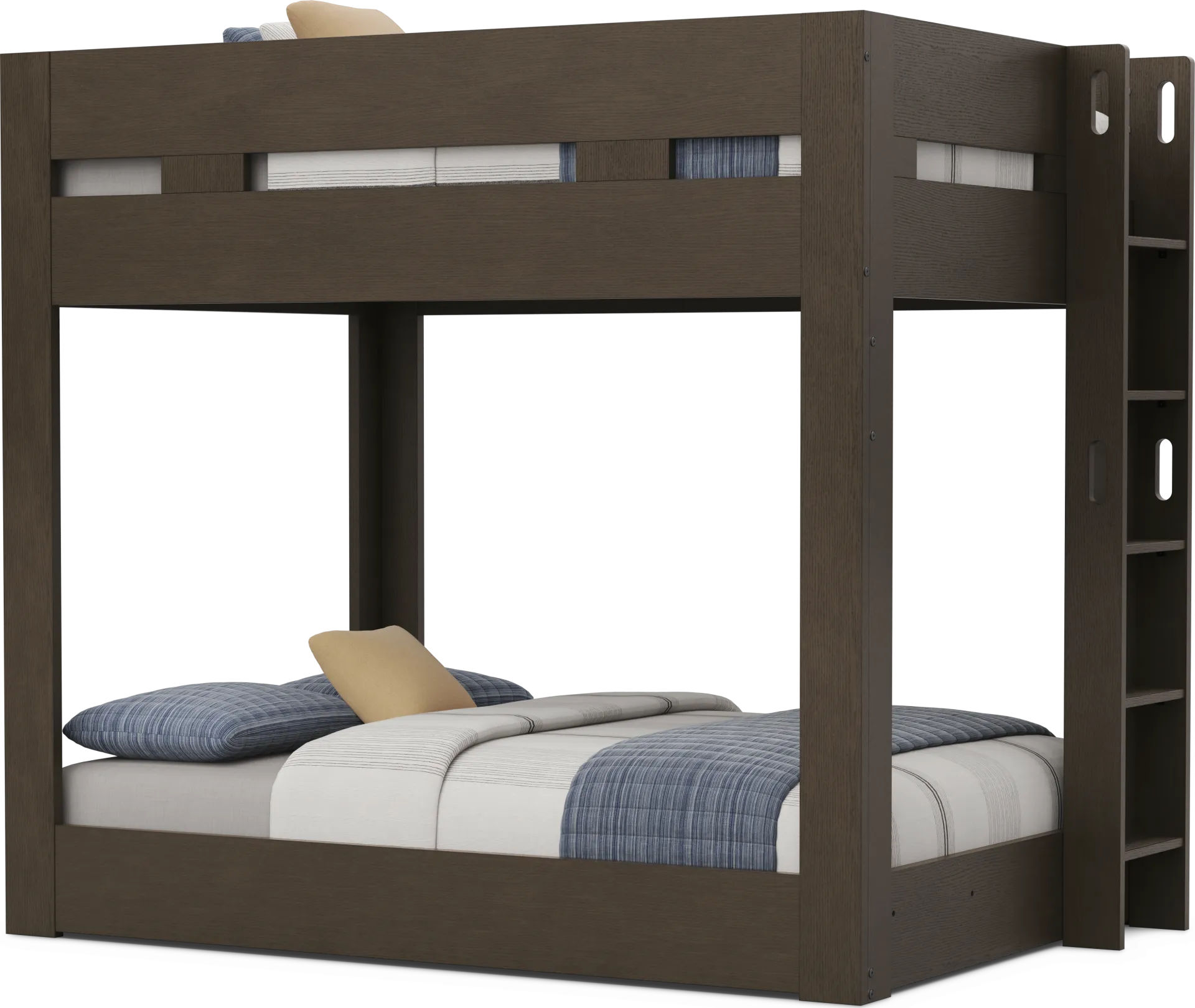 Kids Sierra Summit Brown Oak Full/Full Bunk Bed - Image 1